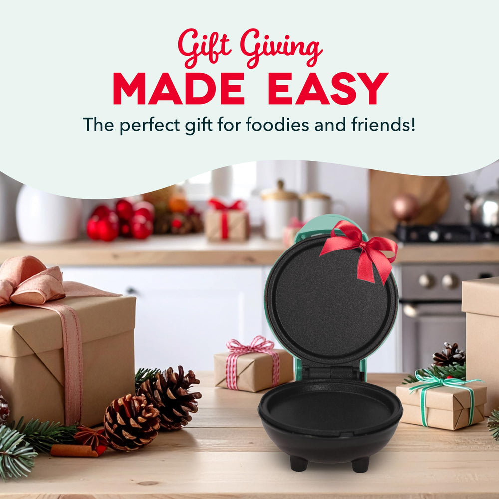Dash Mini Maker Griddle packed for travel illustrating portability and space-saving benefit