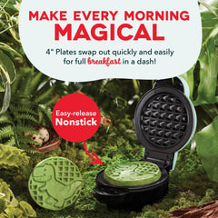 dash MultiMaker mini waffle plate close-up showing nonstick texture for quick release benefit