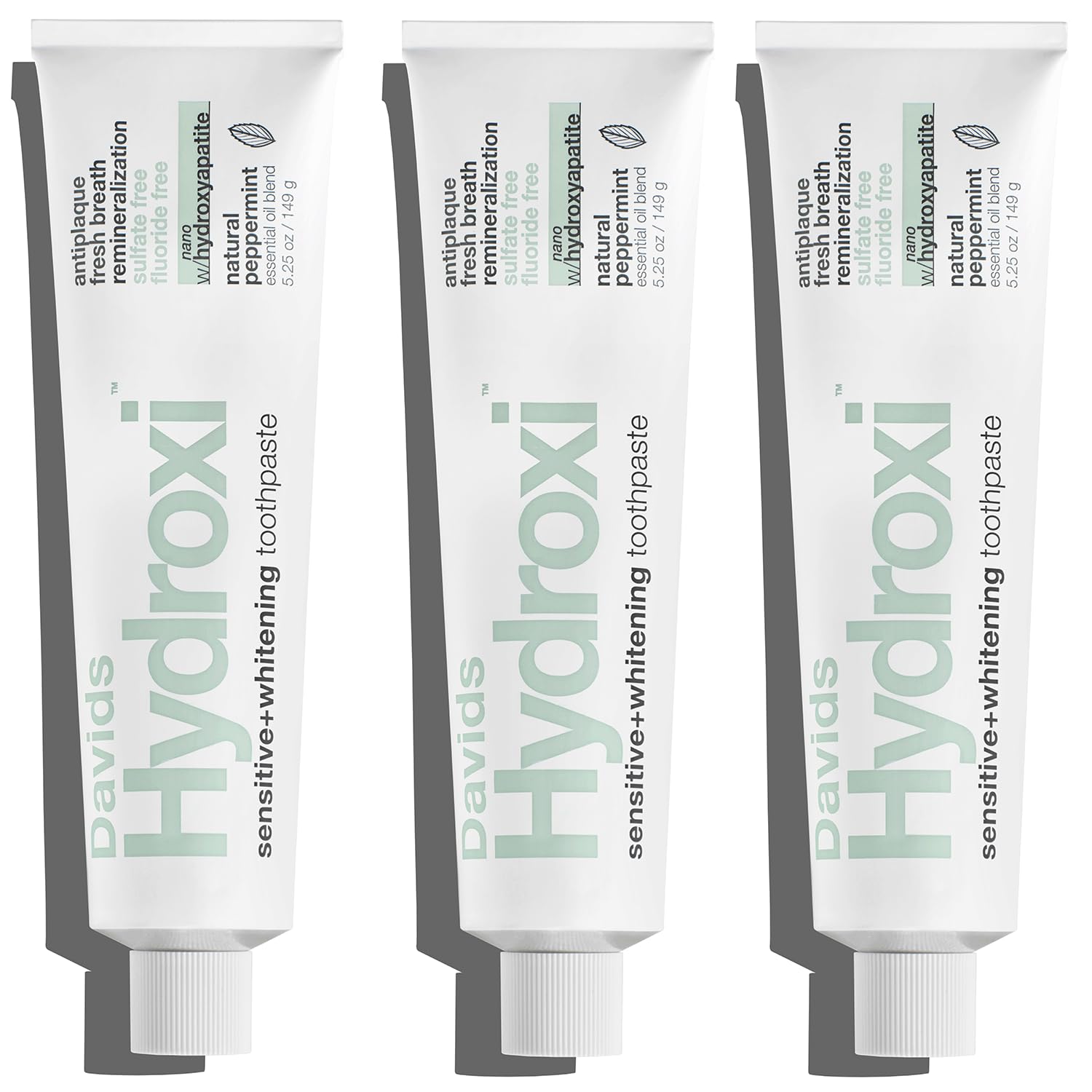 Davids front tube view showing branding and peppermint benefit