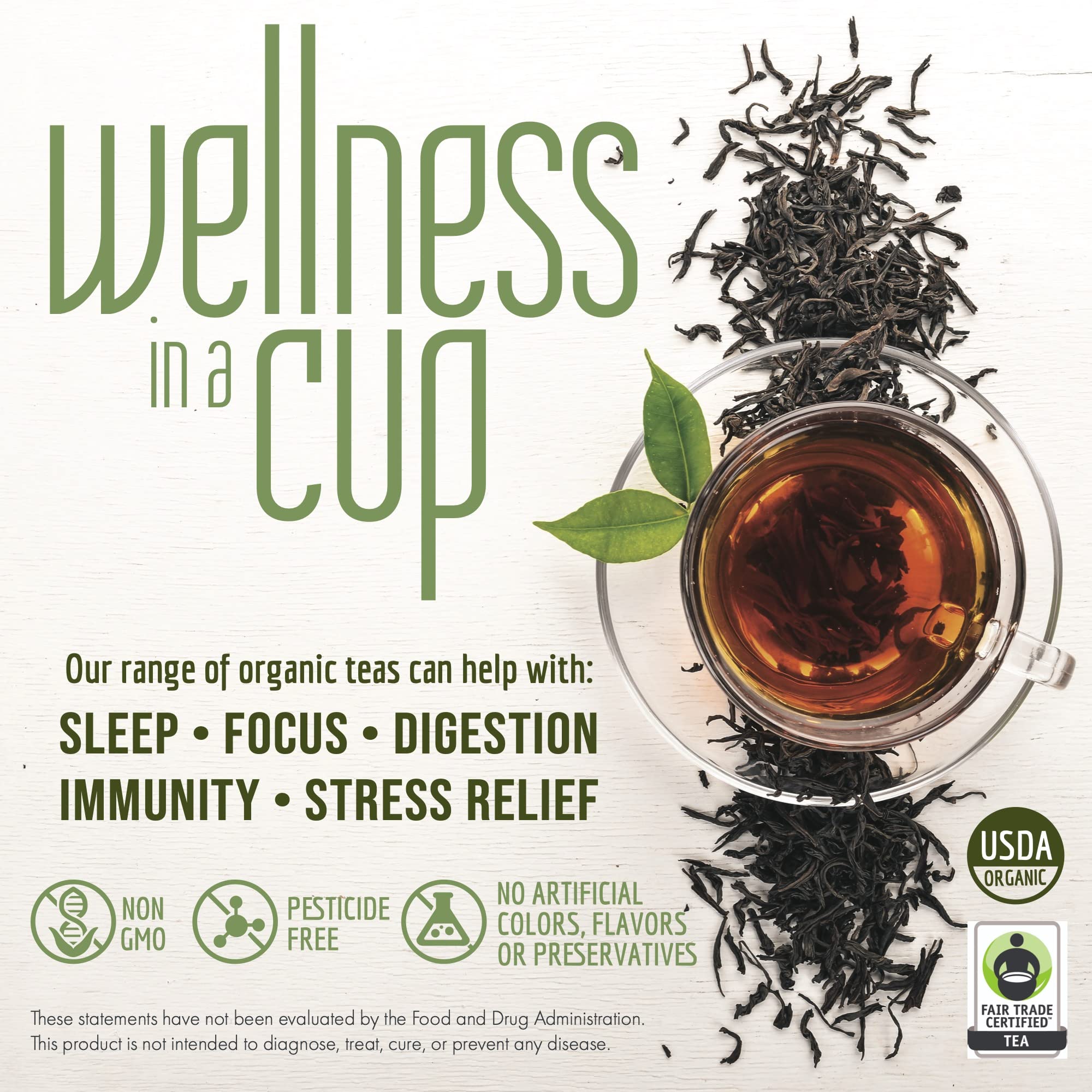 Detailed shot of Davidson's Earl Grey label emphasizing USDA organic certification and traceability