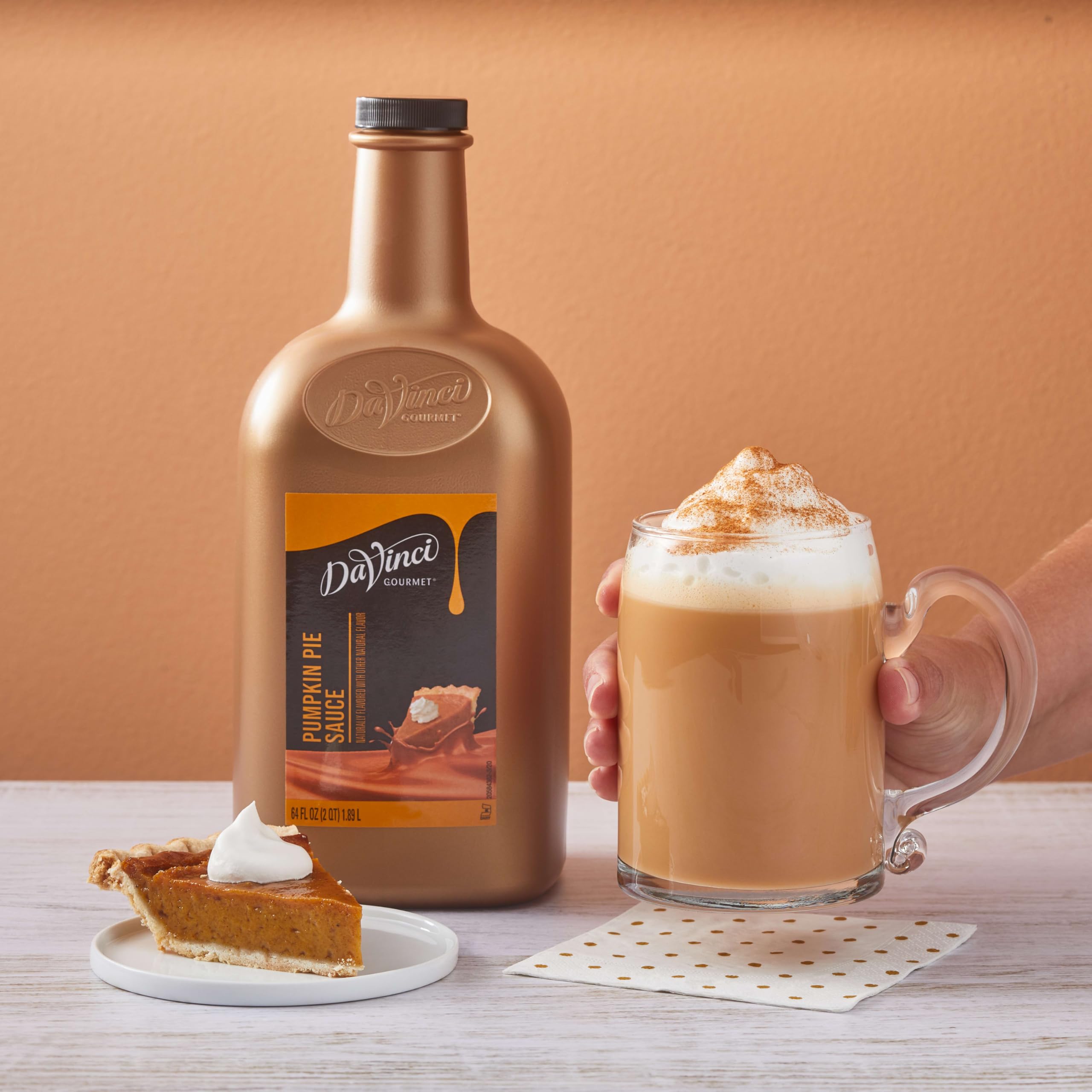 DaVinci Gourmet creamy texture macro shot highlighting thick pour consistency
