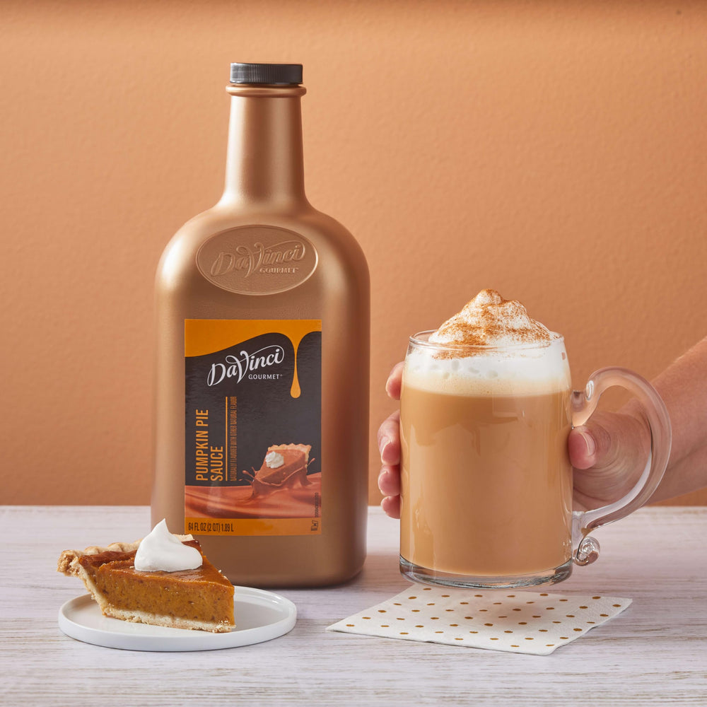 DaVinci Gourmet creamy texture macro shot highlighting thick pour consistency