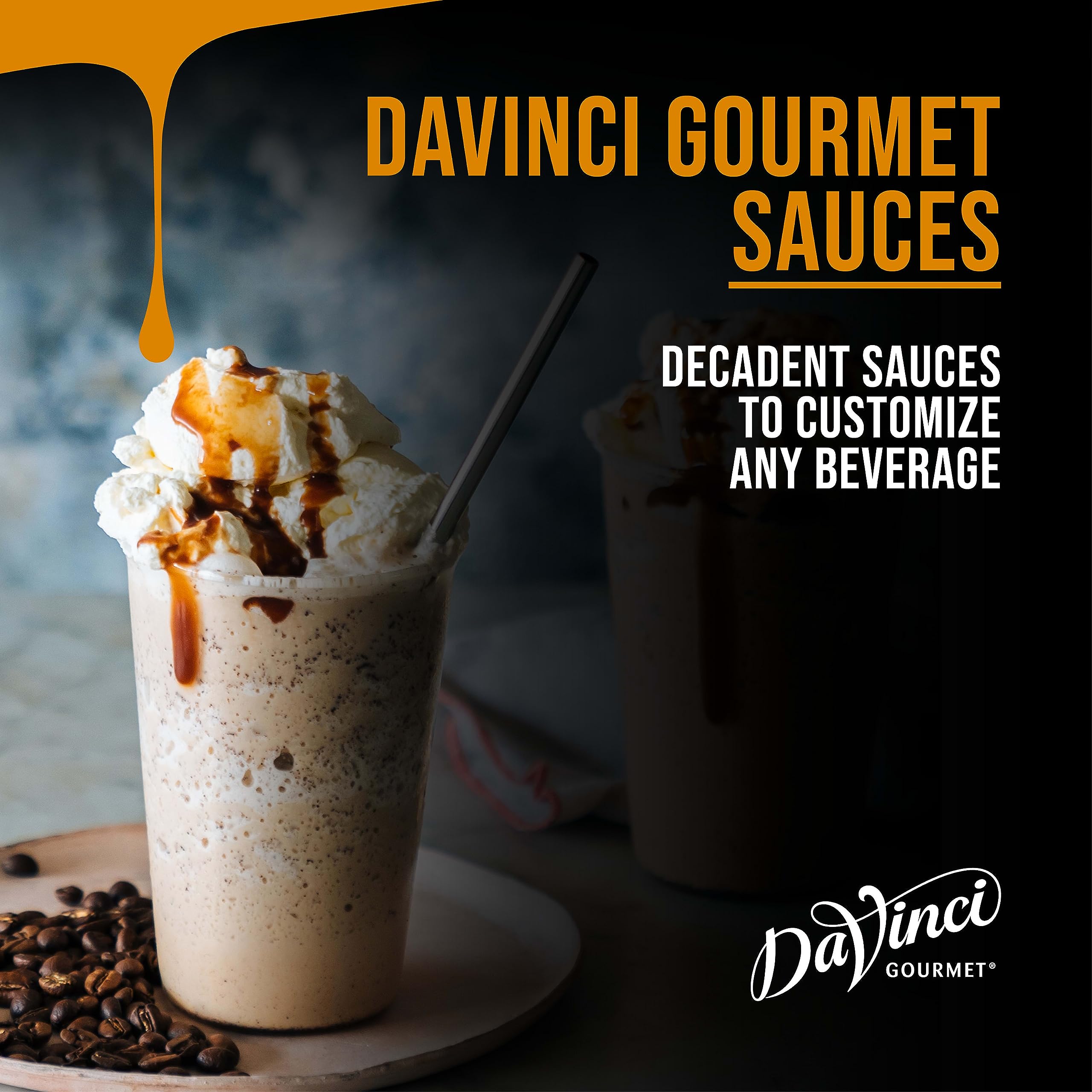 DaVinci Gourmet pumpkin frappe top view demonstrating smooth blendability benefit