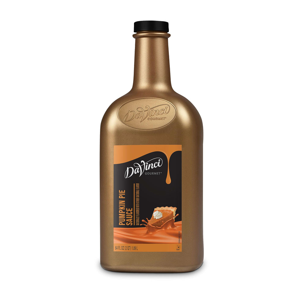 DaVinci Gourmet bottle front label showing pumpkin pie sauce and seasonal branding benefit
