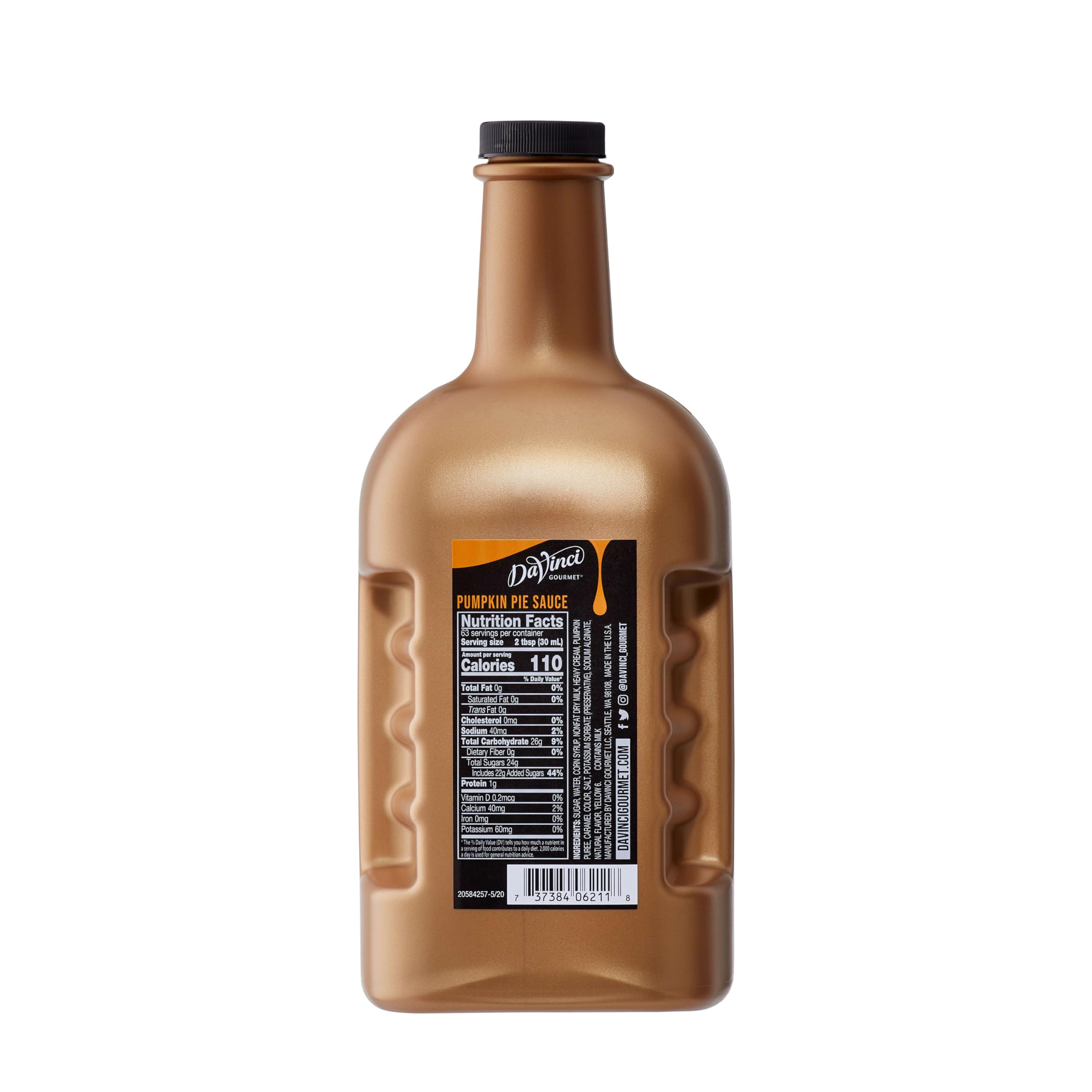 DaVinci Gourmet sauce pouring closeup over whipped cream for consistent flavor