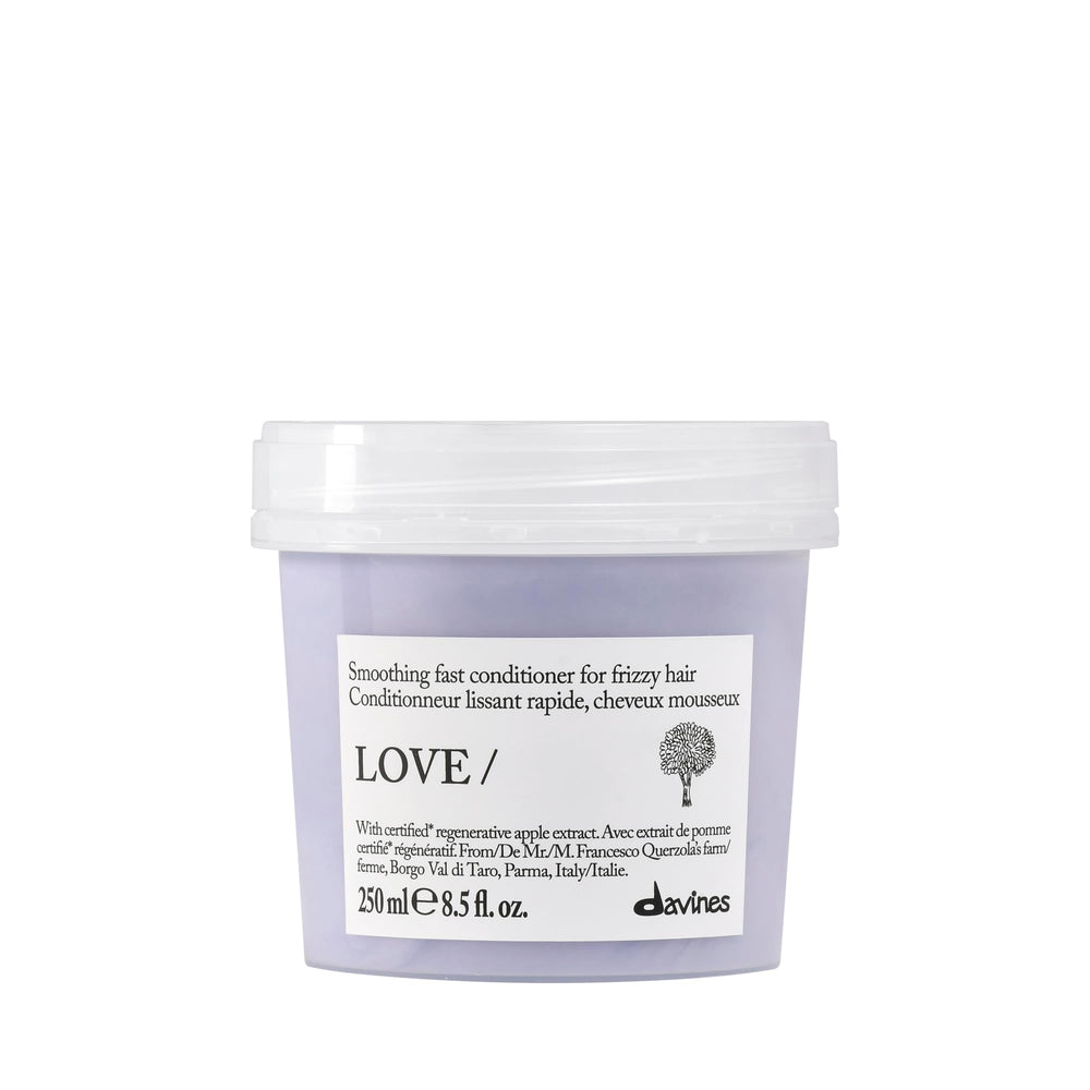 Davines front bottle view showing product label and benefits