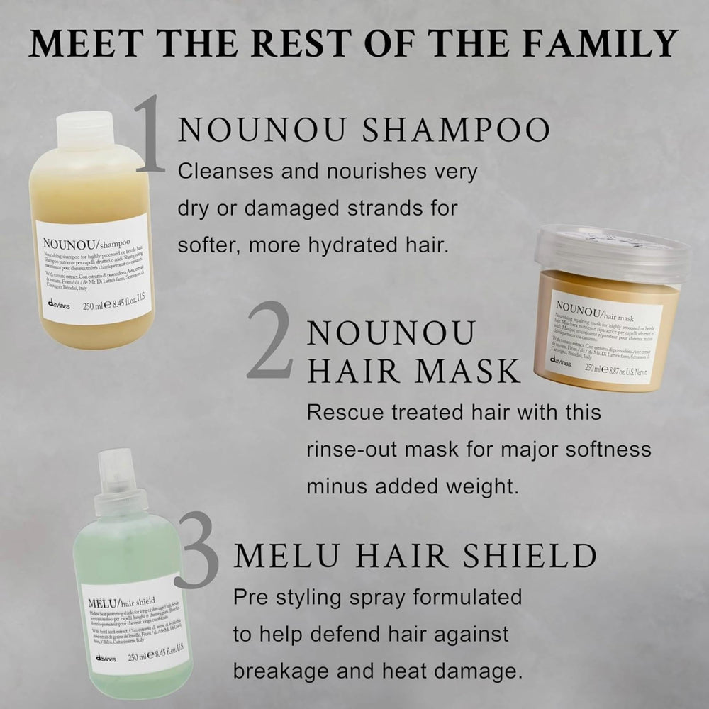 Davines NOUNOU paired with NOUNOU mask to show combined intensive hydration benefit
