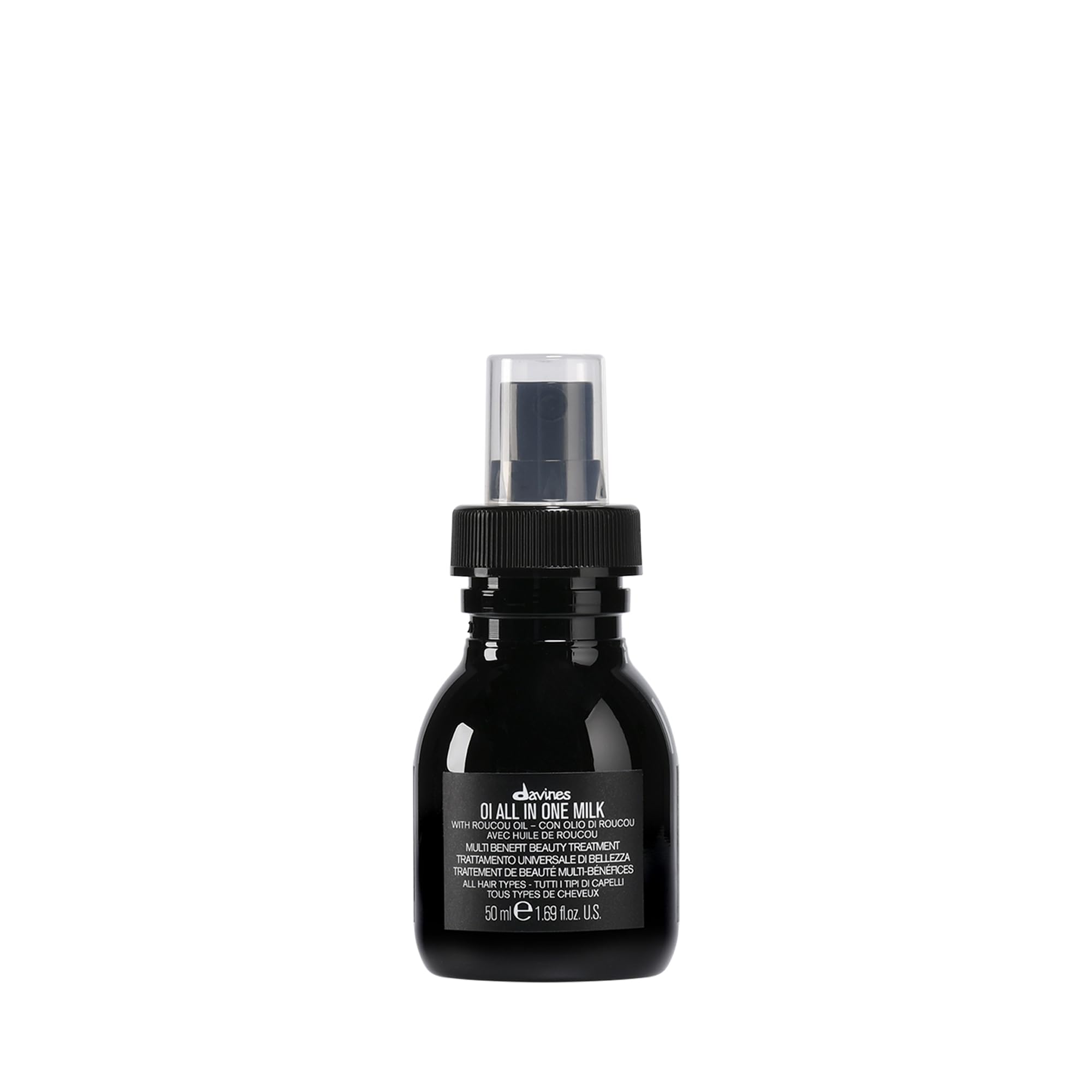 Davines bottle front packaging showing brand and travel-friendly size benefit