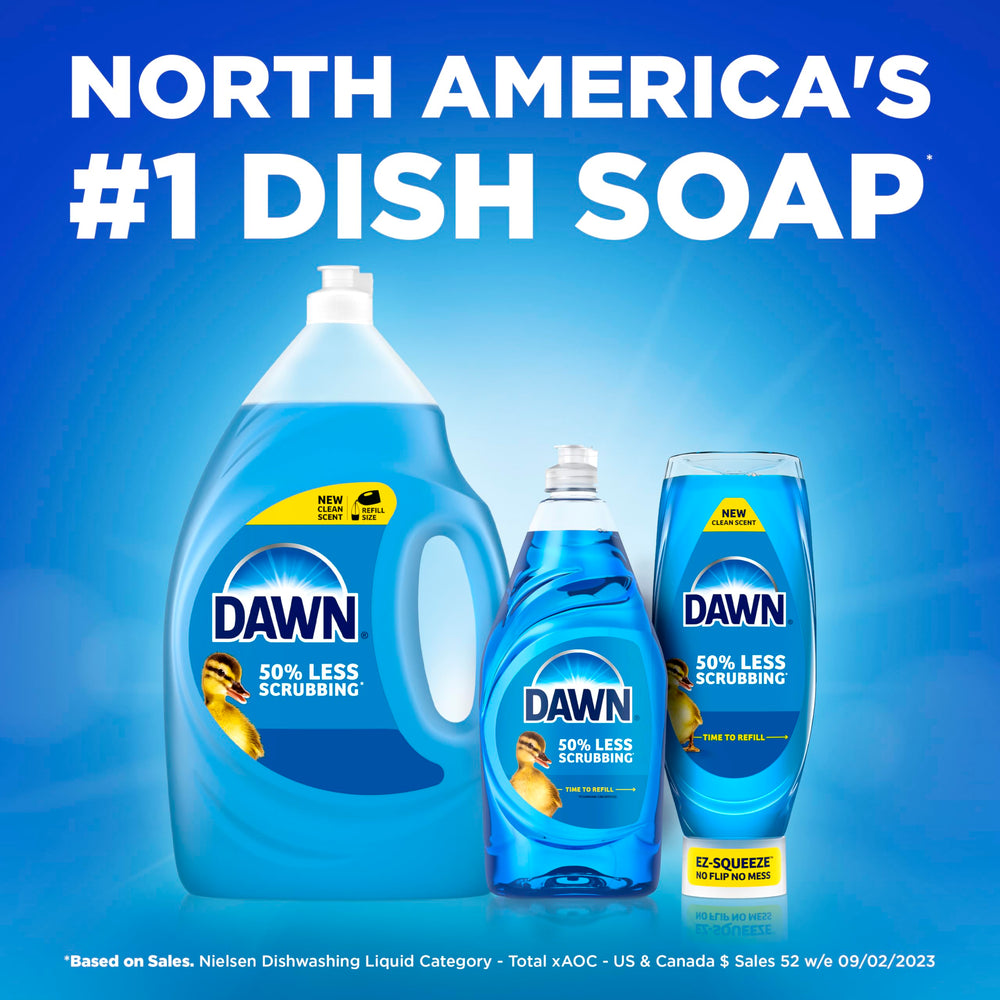 Dawn at a kitchen sink in lifestyle setting showing everyday cleaning convenience