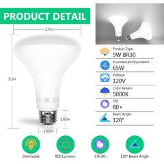 DAYBETTER BR30 installed in recessed can delivering wide, glare-free coverage