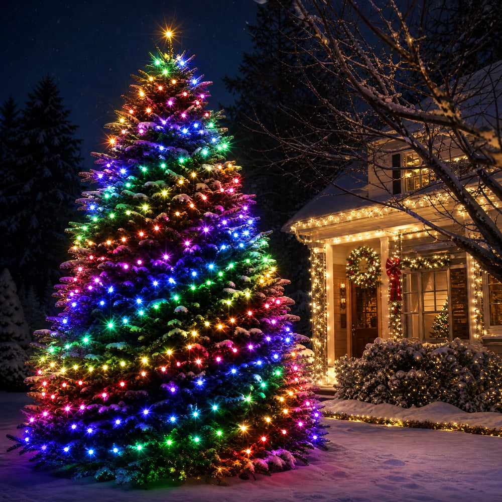Dazzle Bright lights decorating a patio adding mood lighting for gatherings