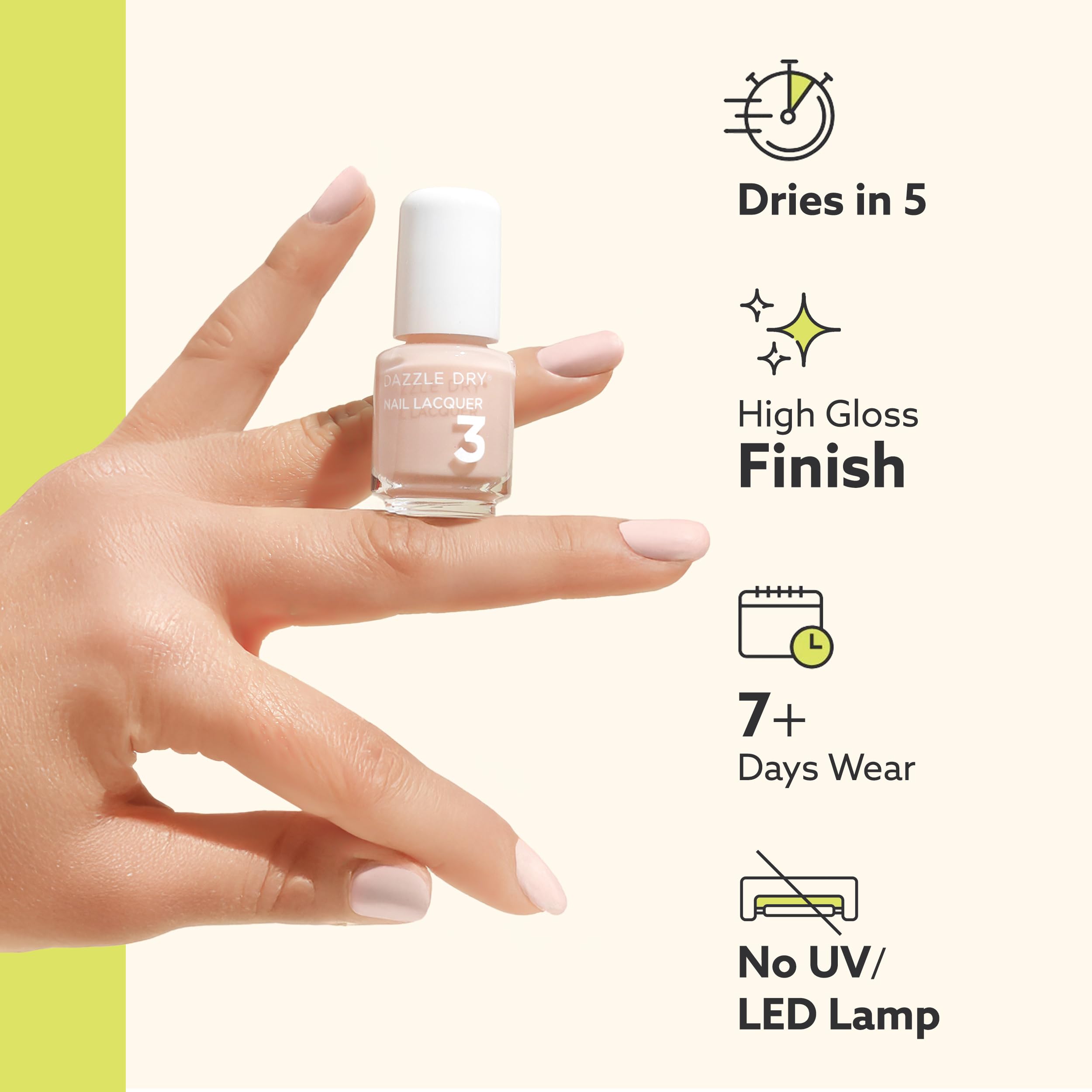 Dazzle Dry kit on a tabletop with tools showing quick salon-style results at home