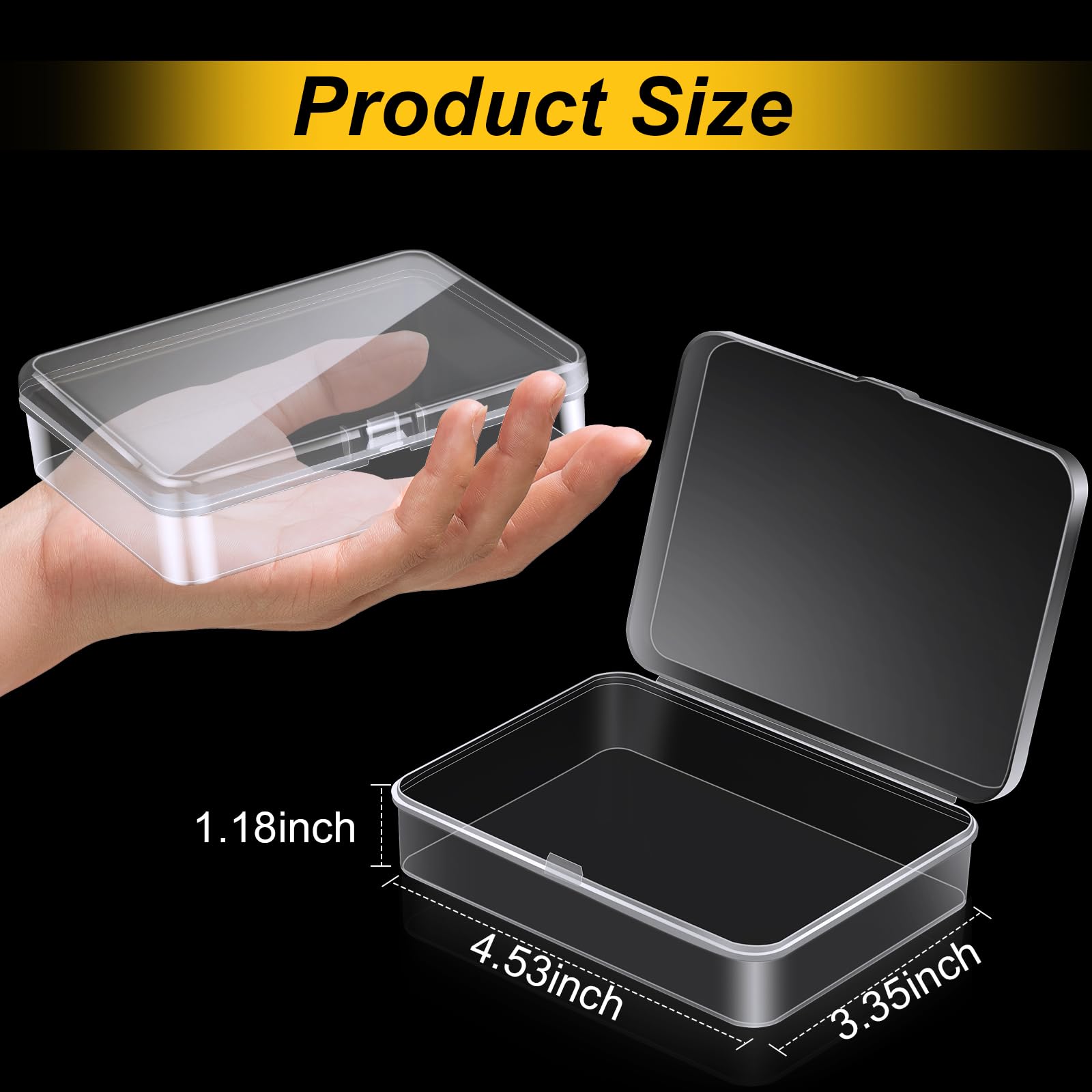 Dcocdeely closed box close-up highlighting clear view and durability