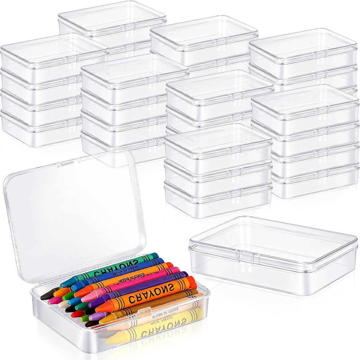 Dcocdeely clear boxes front packaging shows set of 36 for tidy storage