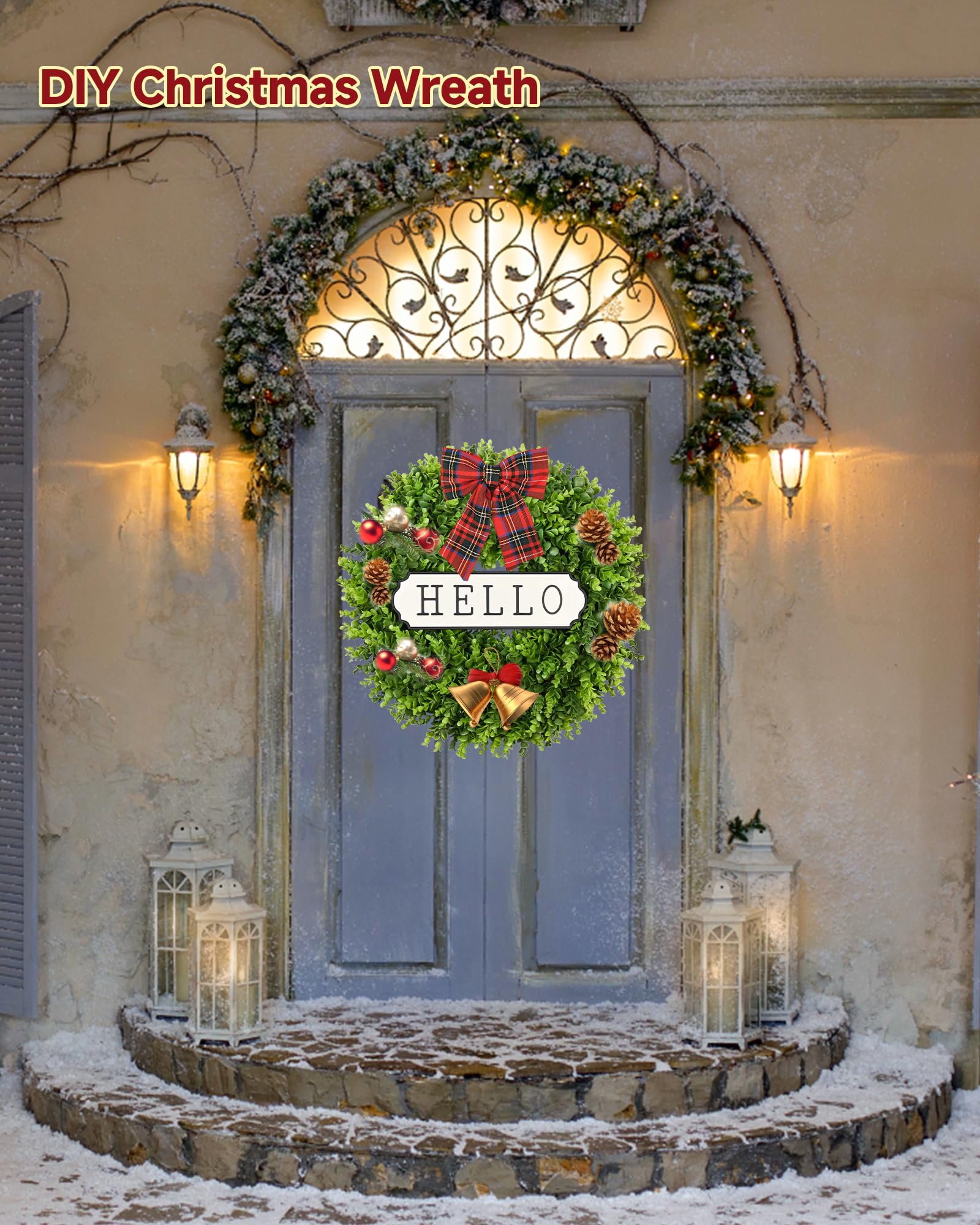 DDHS wreath used at a summer wedding offering elegant reusable decor