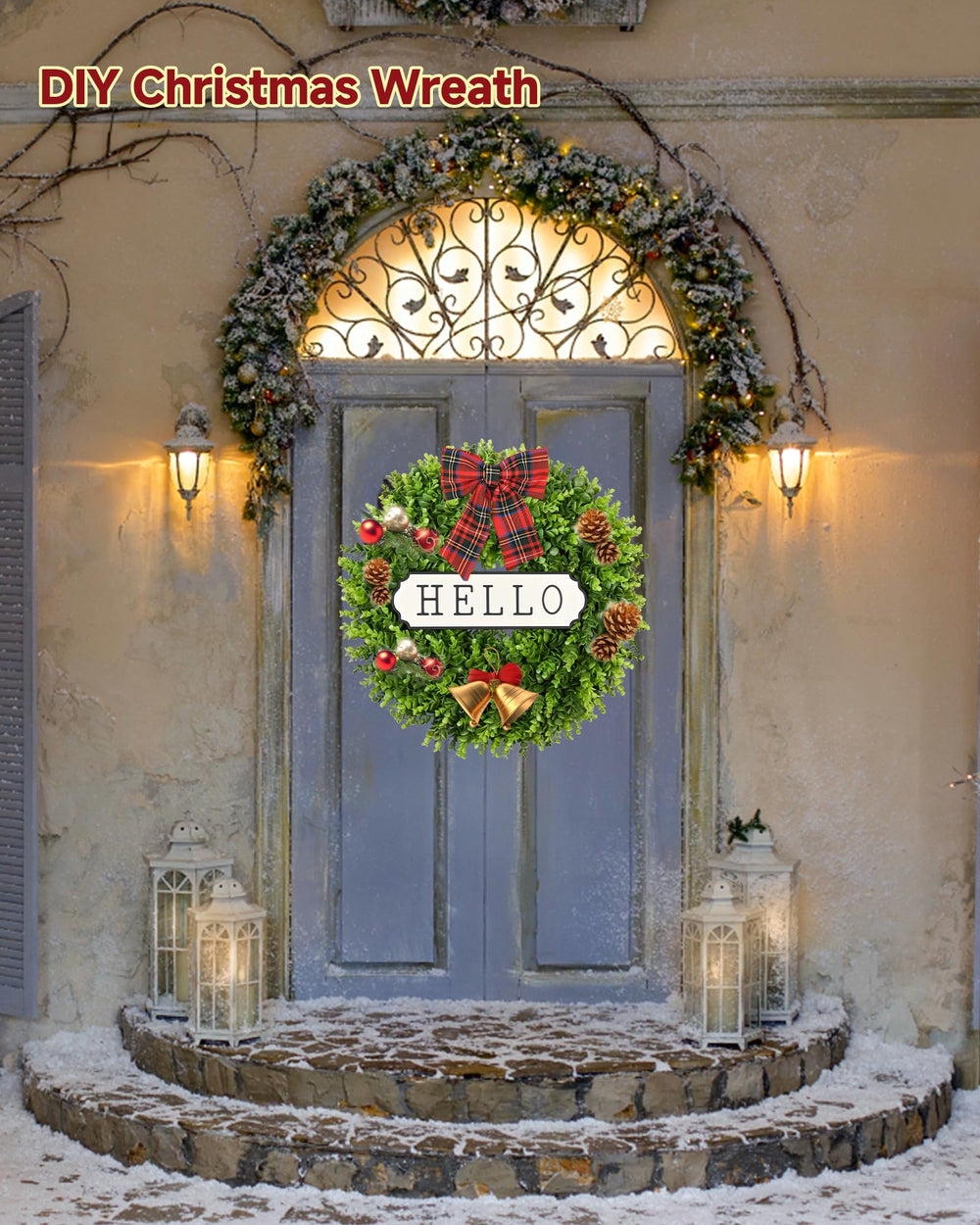 DDHS wreath used at a summer wedding offering elegant reusable decor
