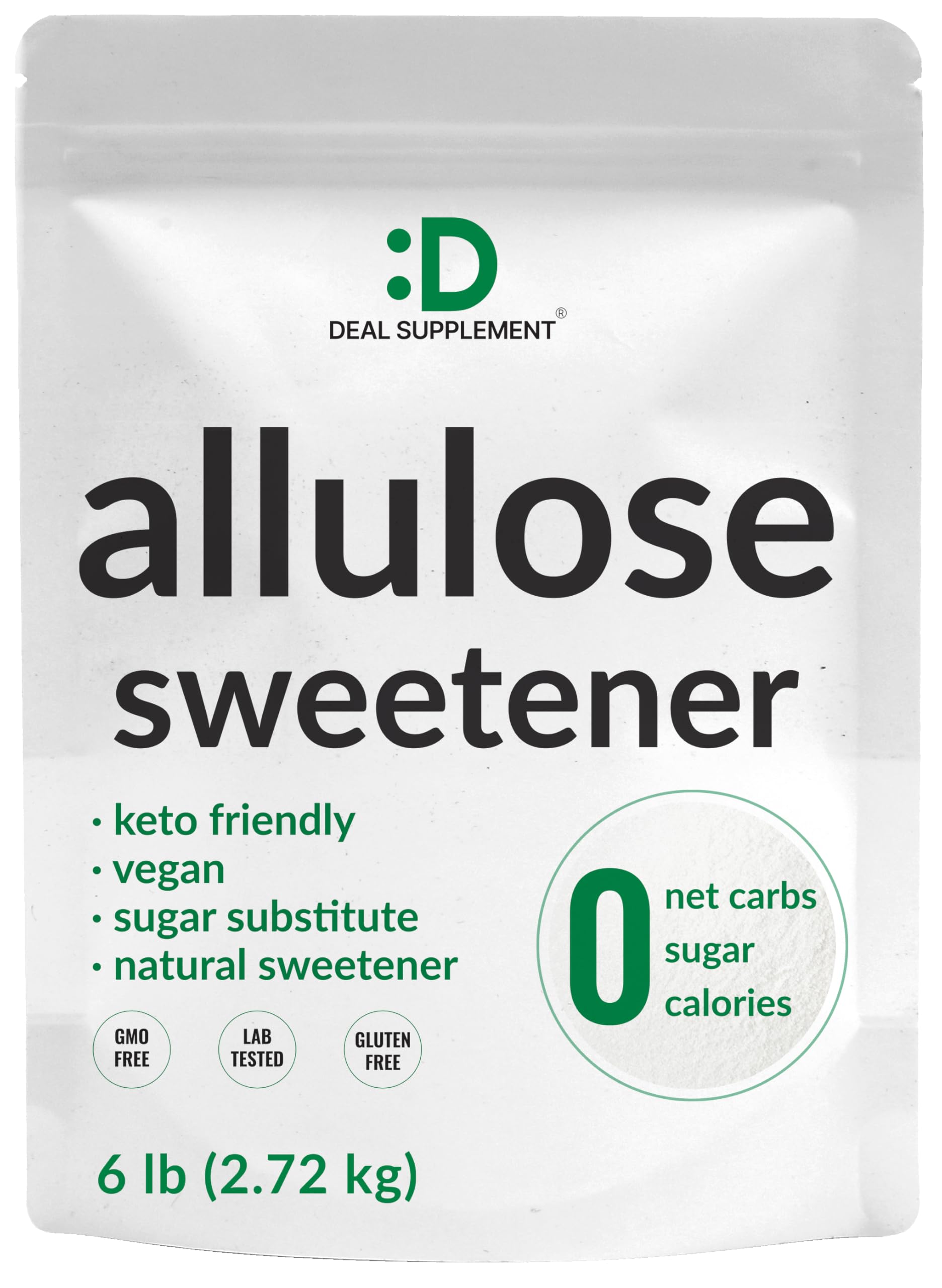 DEAL SUPPLEMENT front packaging showing 6 lb tub and label benefits