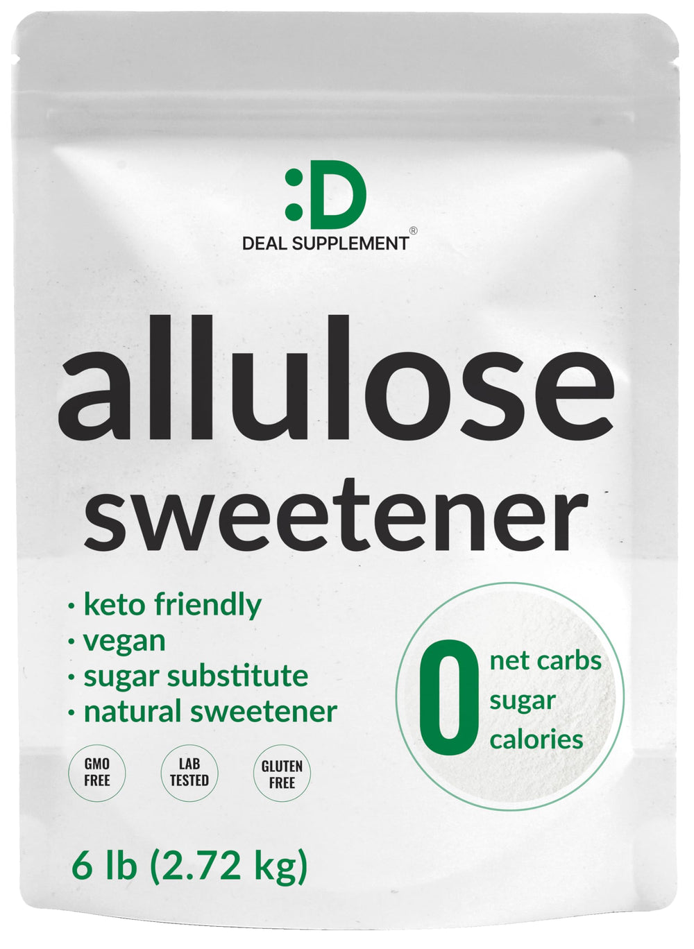 DEAL SUPPLEMENT front packaging showing 6 lb tub and label benefits