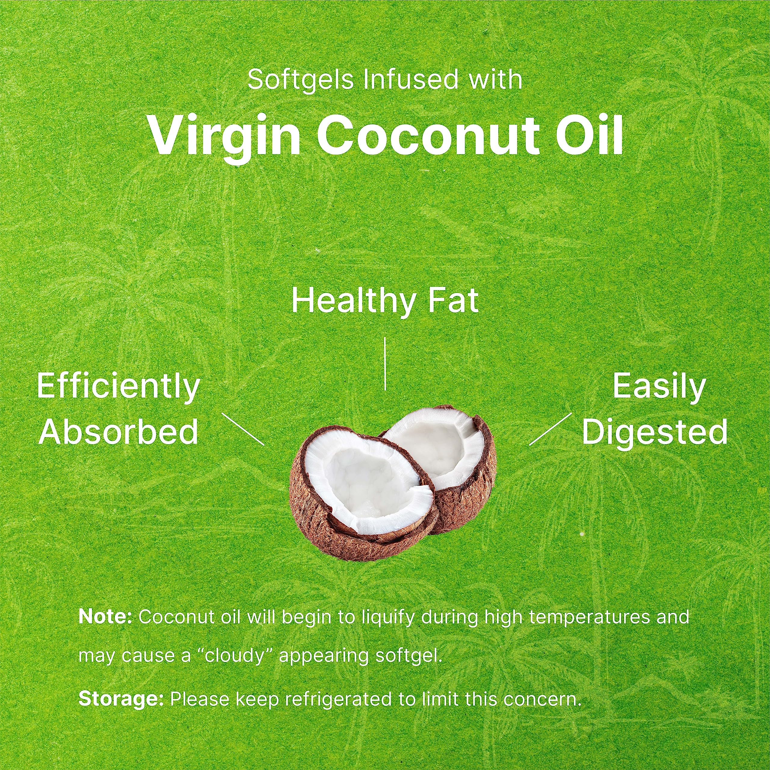 DEAL SUPPLEMENT with coconut oil visual indicating virgin coconut oil carrier absorption