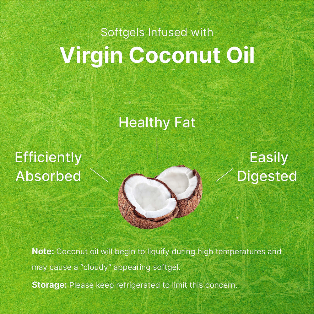 DEAL SUPPLEMENT with coconut oil visual indicating virgin coconut oil carrier absorption
