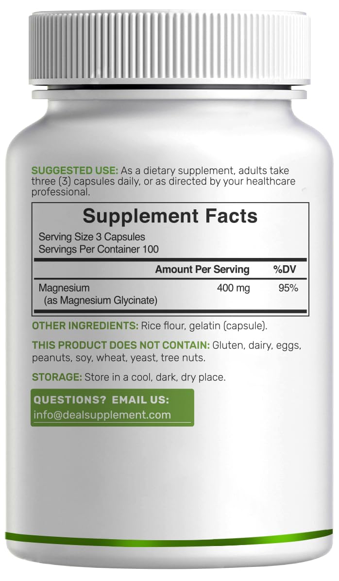 DEAL SUPPLEMENT ingredient statement close-up showing non-GMO and allergen-free benefit