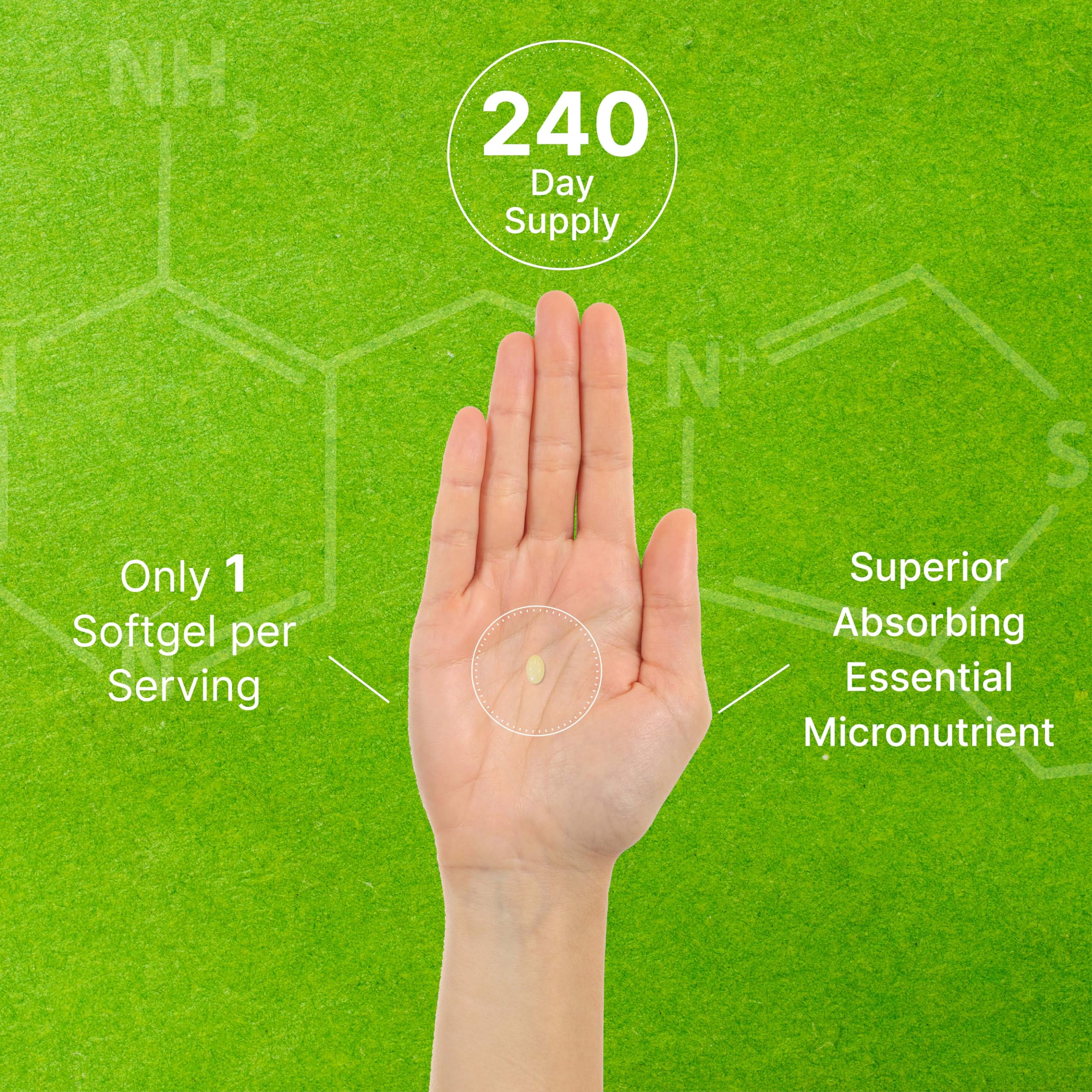 Deal Supplement coconut oil pour illustrating natural oil base for improved absorption