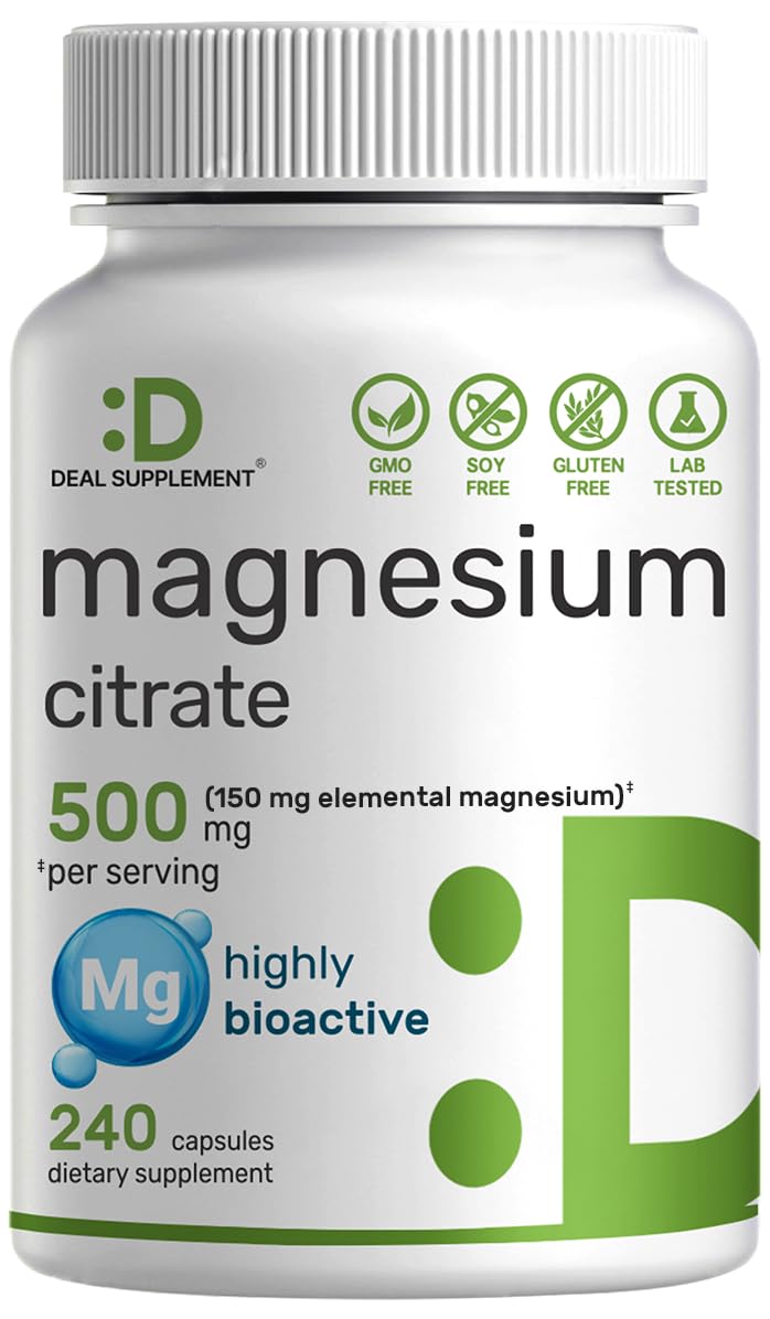 DEAL SUPPLEMENT front bottle view showing label and 240-capsule supply benefit