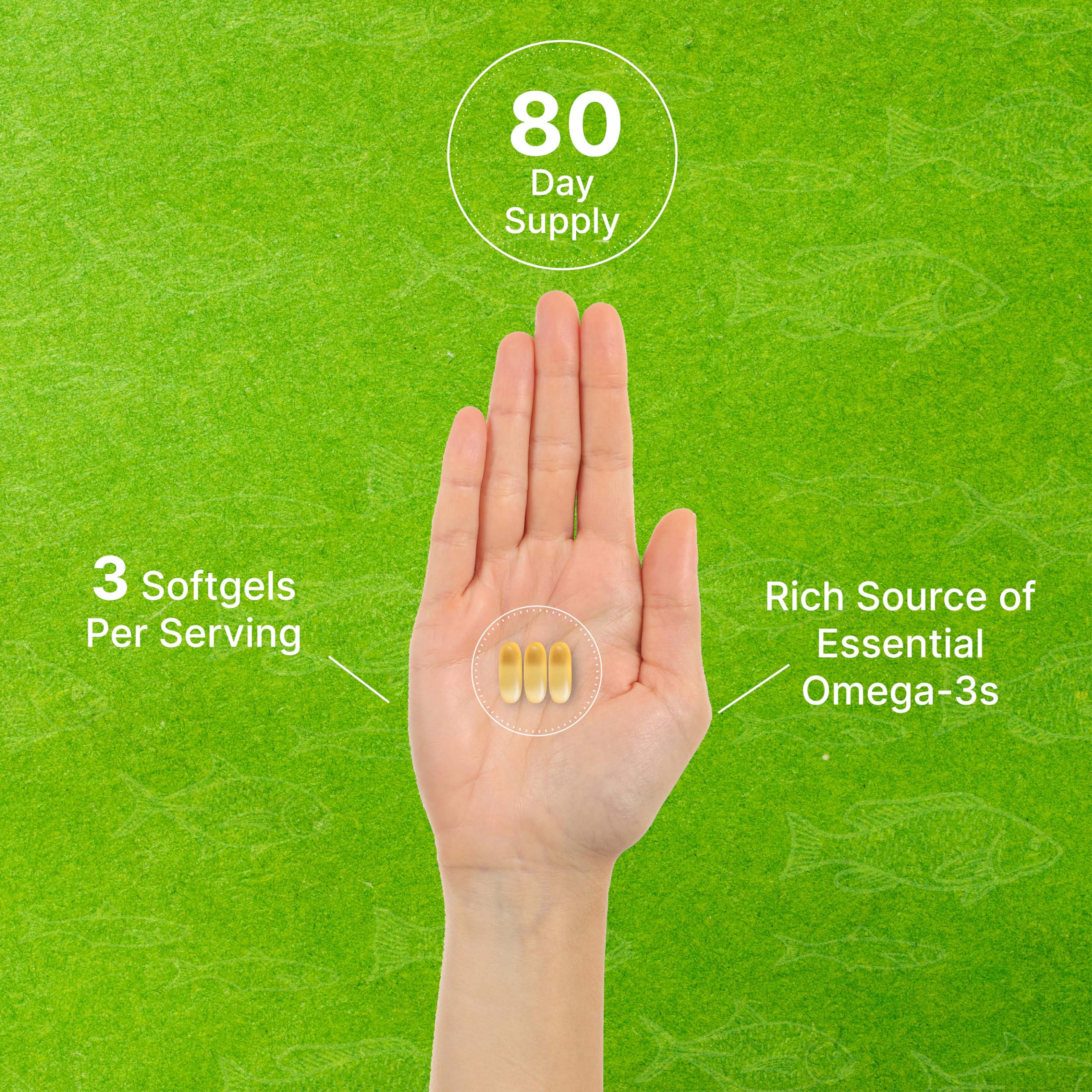 DEAL SUPPLEMENT nutrition facts label clear view to confirm EPA and DHA amounts