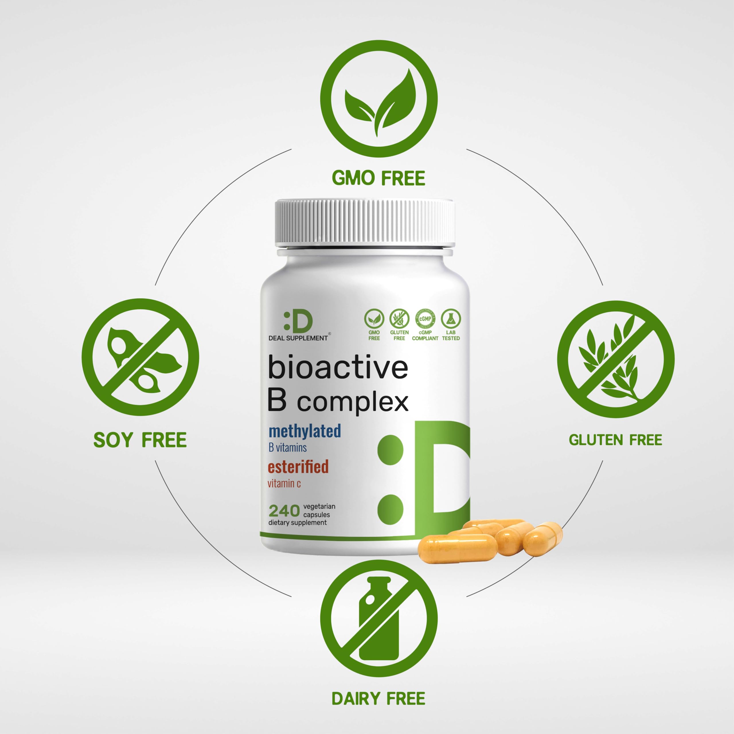 DEAL SUPPLEMENT texture detail of powdered ingredients conveying high-quality bioactive nutrient blends
