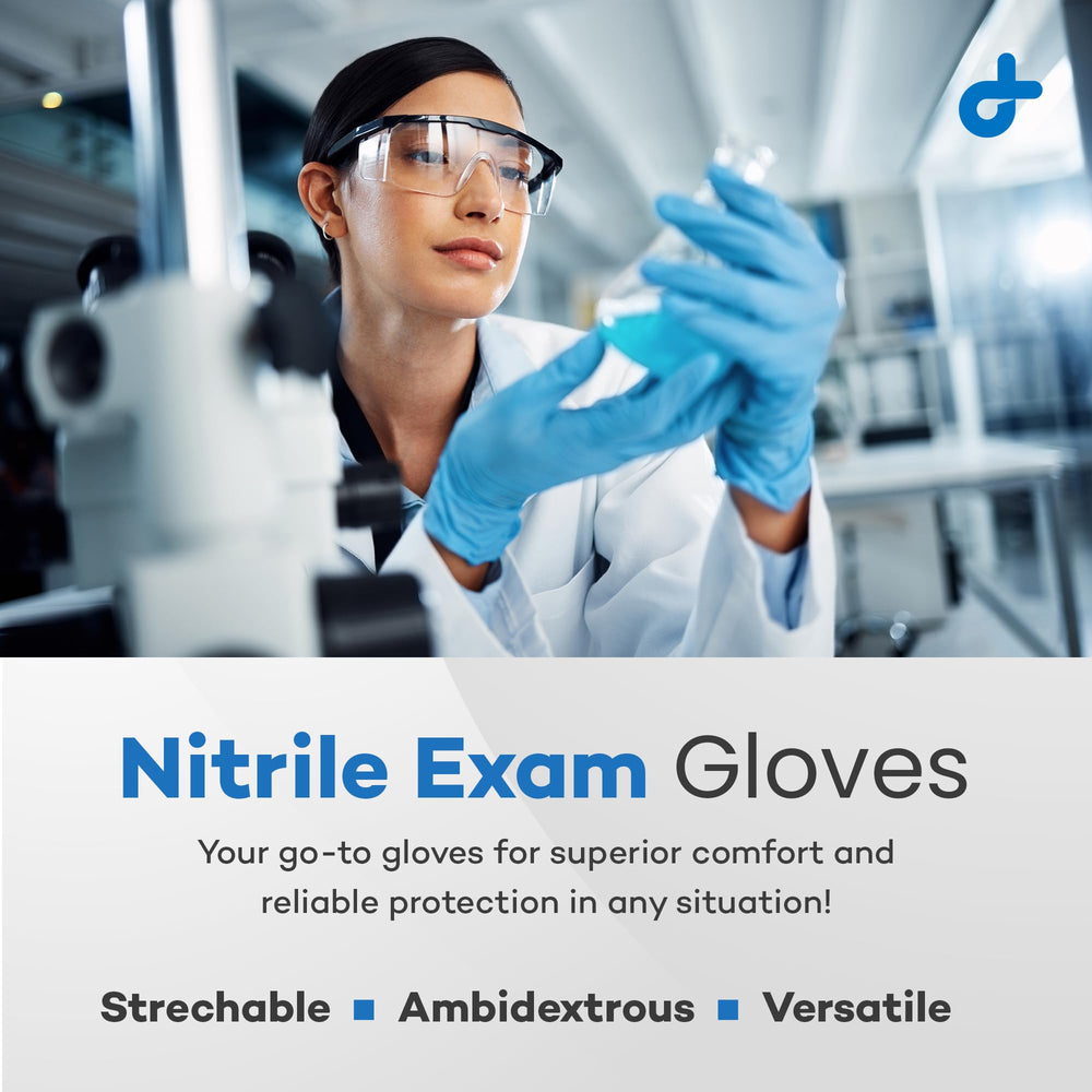 Dealmed glove worn on hand handling tools, demonstrating tactile control benefit