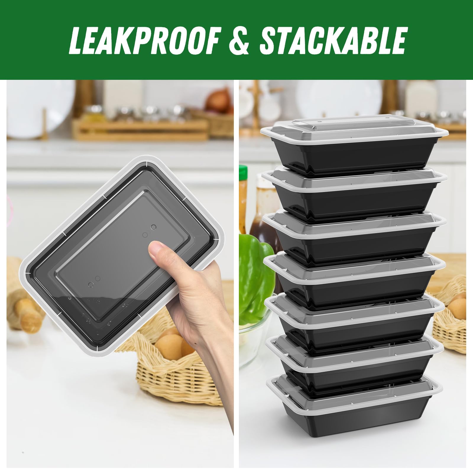 Dealusy 38 oz container filled with meal showing reheating and portioning benefit