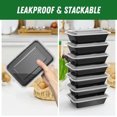 Dealusy 38 oz container filled with meal showing reheating and portioning benefit