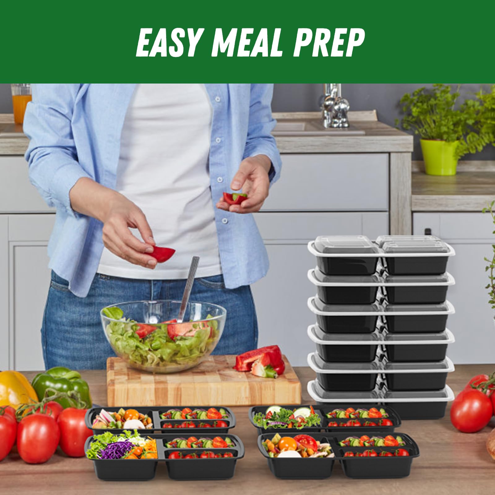 Dealusy frozen containers in freezer, freezer-safe meal prep for long-term storage