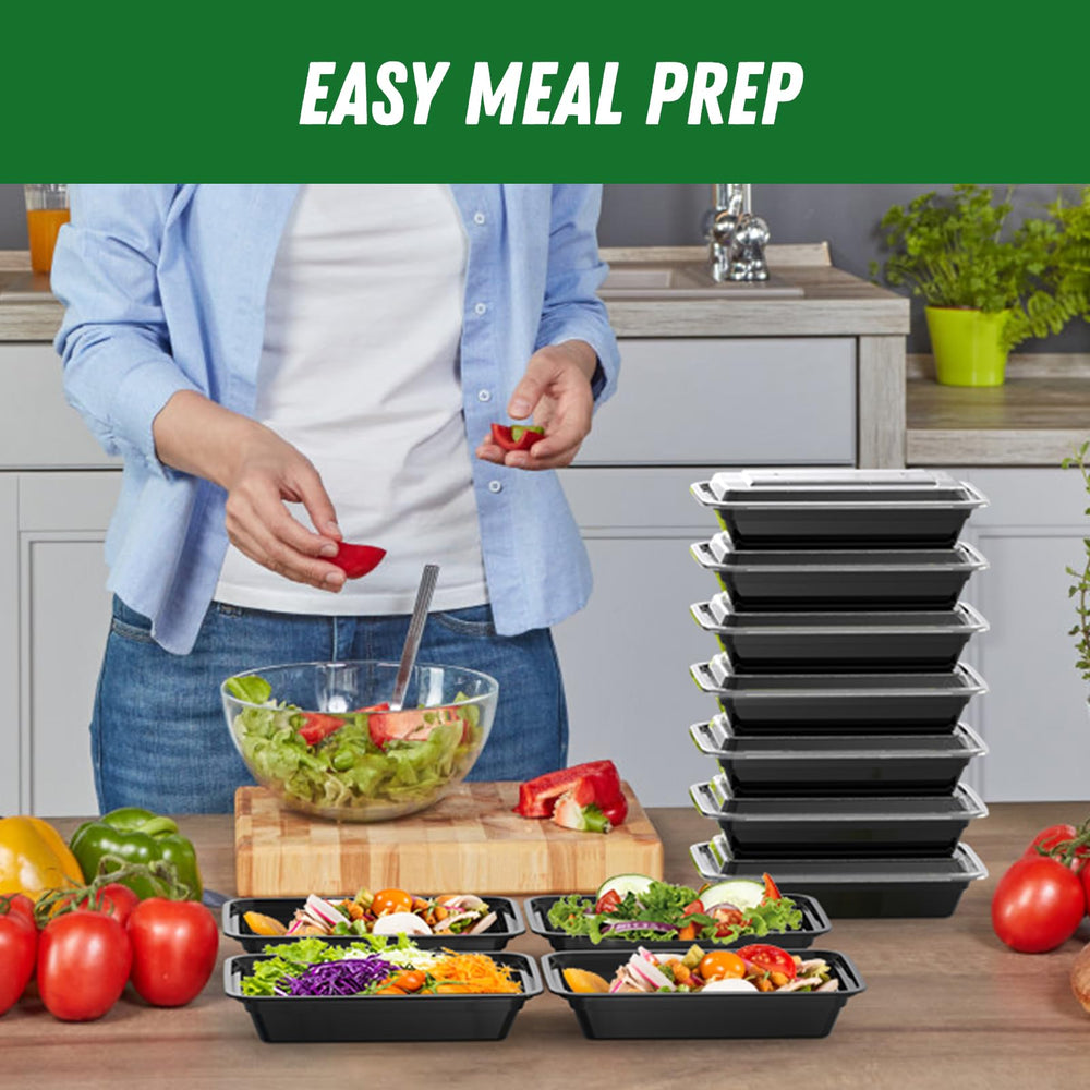 Dealusy containers in freezer emphasizing freezer-safe meal storage
