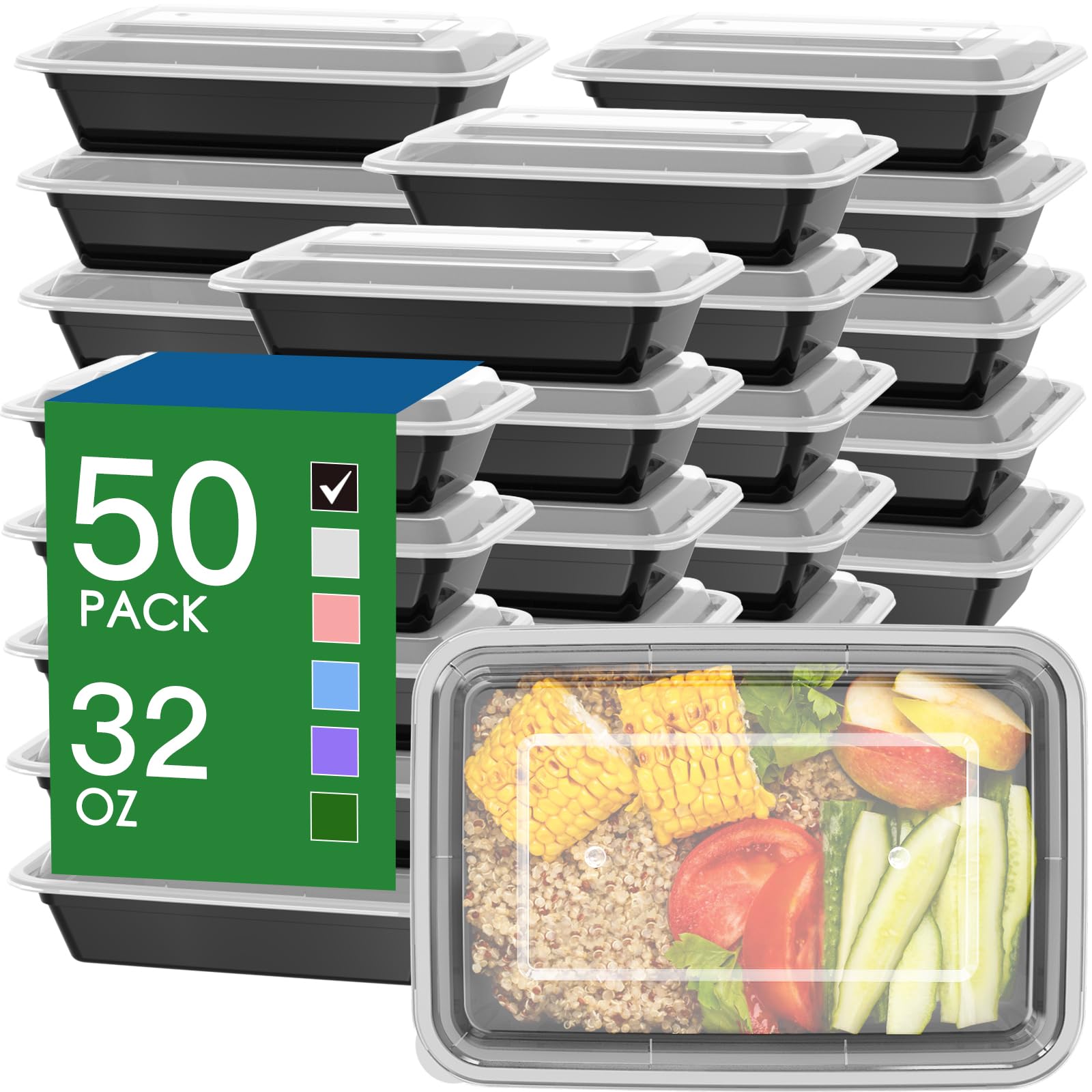 Dealusy front packaging showing full 50-pack and black finish benefit durable supply