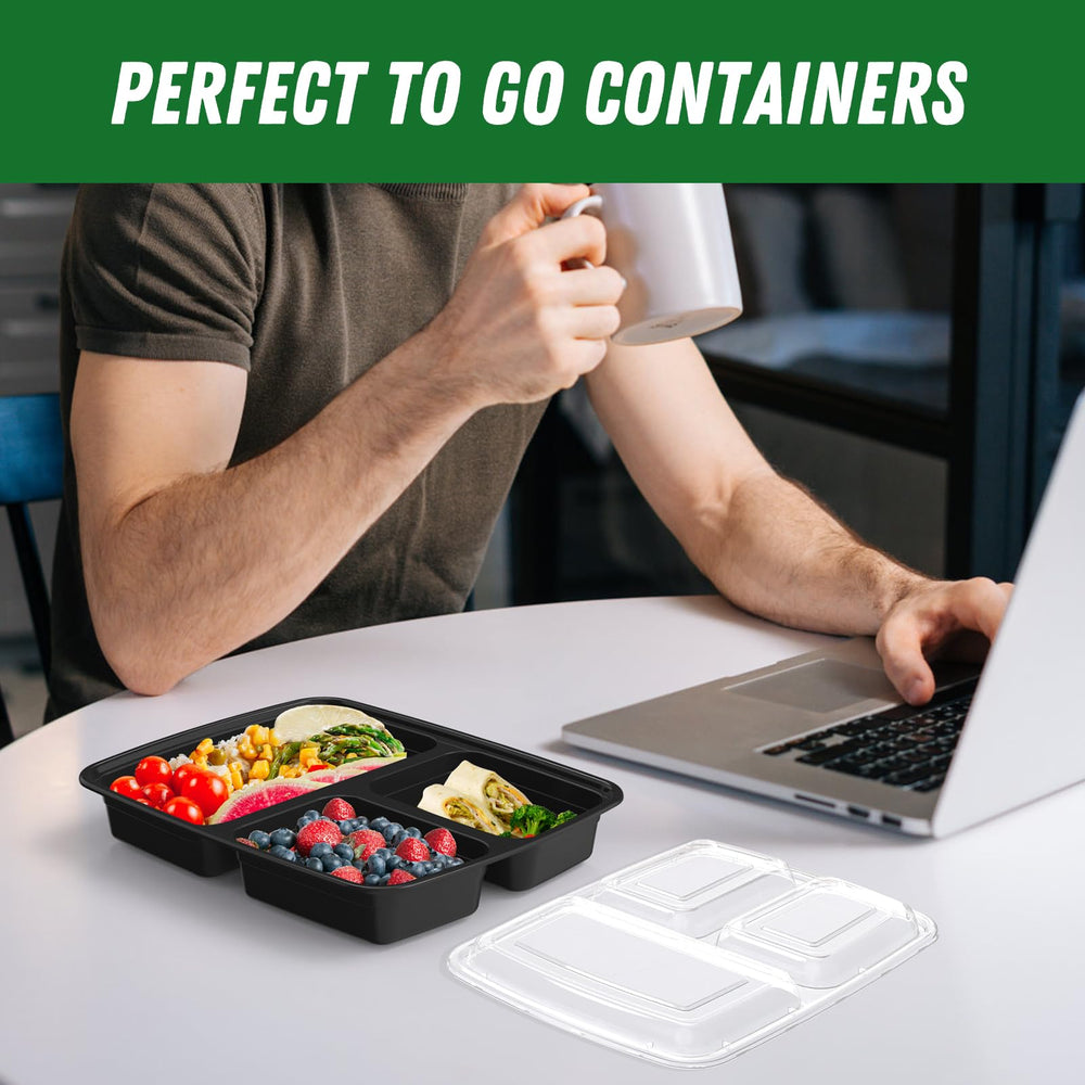 Dealusy meal container on a desk lunch setup, professional takeaway presentation