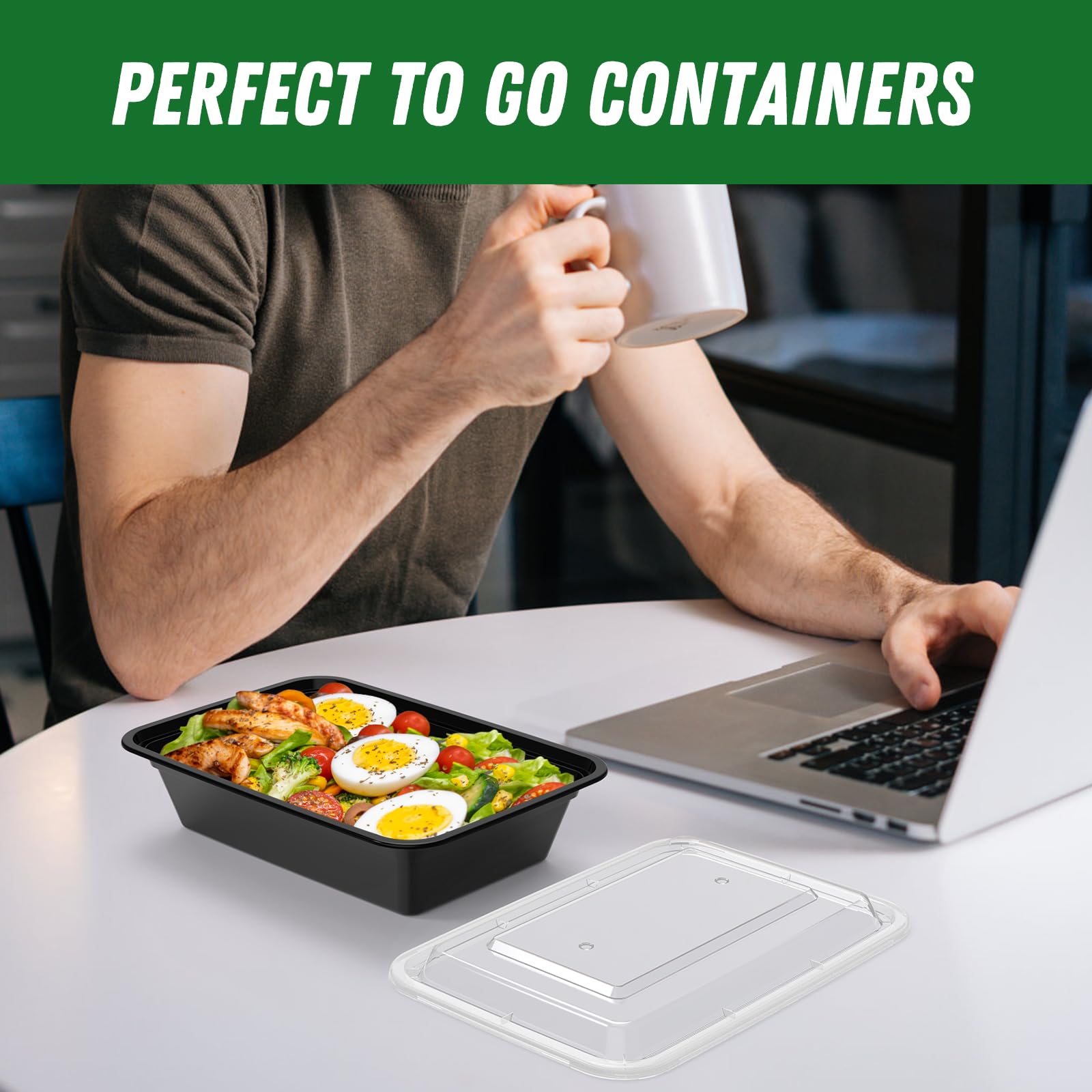Dealusy containers on a kitchen table showing meal prep convenience for families