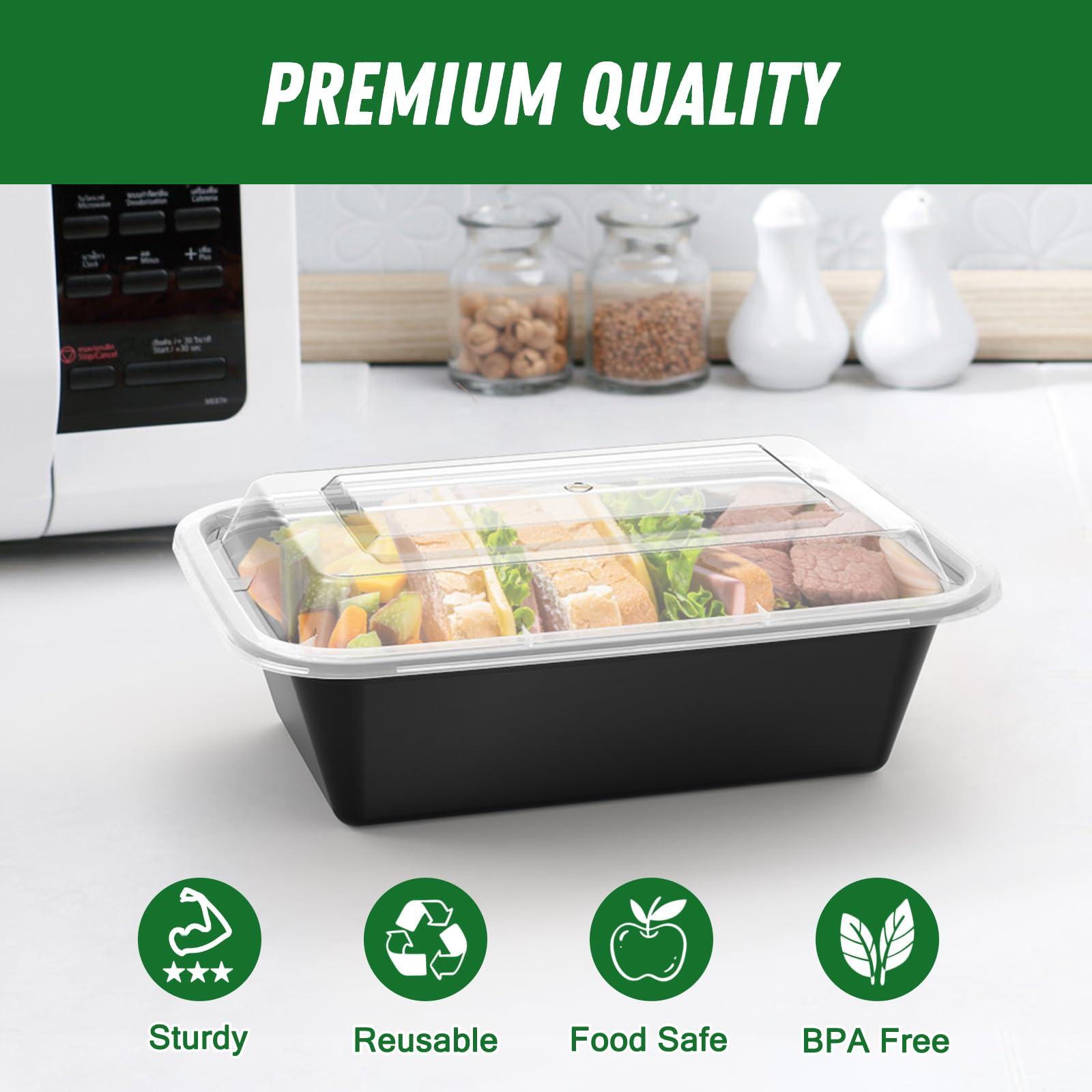Dealusy stackable containers side view saving space and improving storage