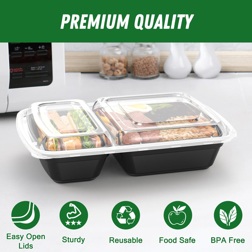 Dealusy interior view showing two compartments for portion control and food separation