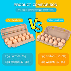 DecarDamai open carton holding a dozen eggs showing secure individual cups