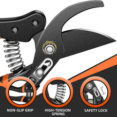 DECERK ergonomic rubber handles demonstrating comfortable non-slip grip