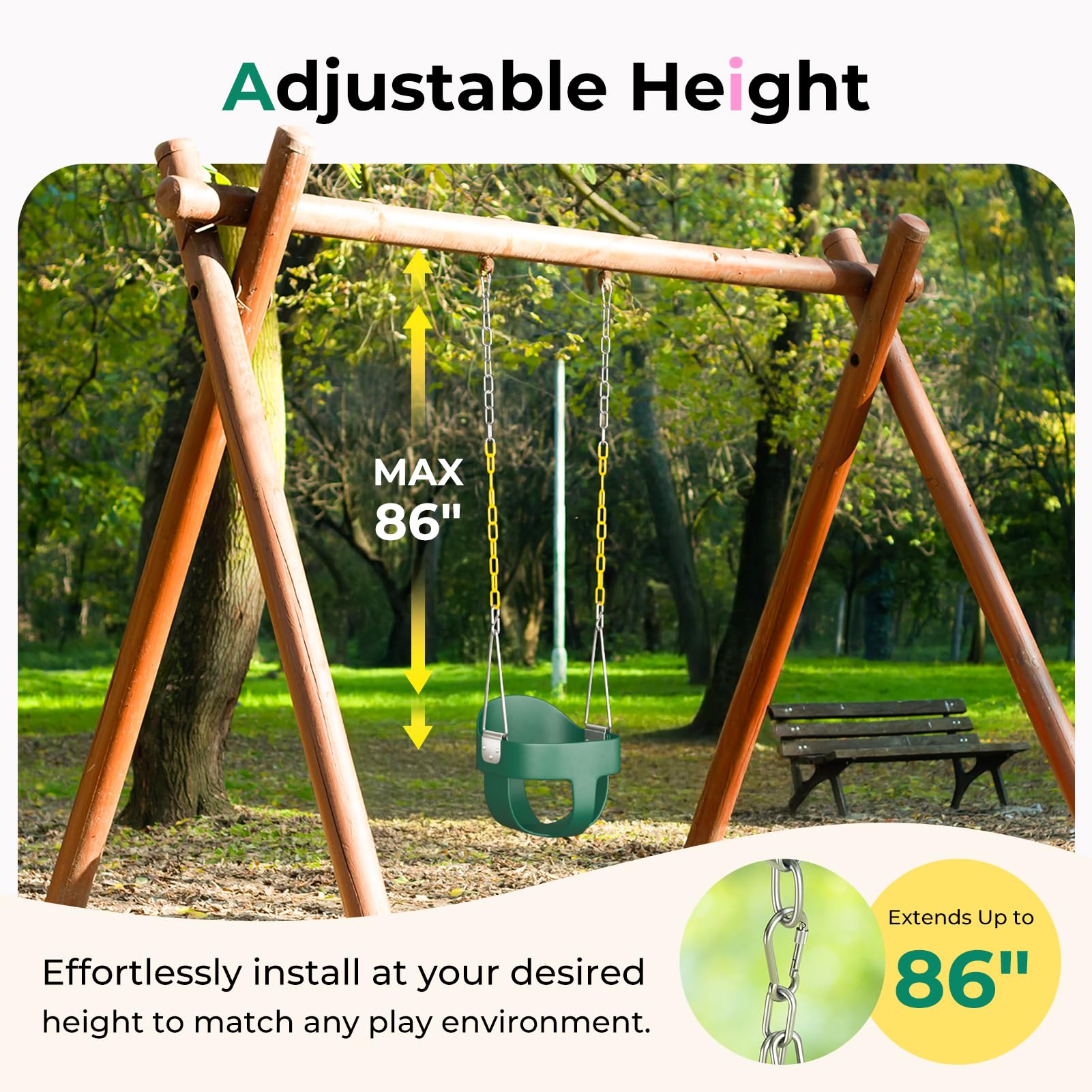 DECORLIFE child enjoying swing in lifestyle scene promoting active play