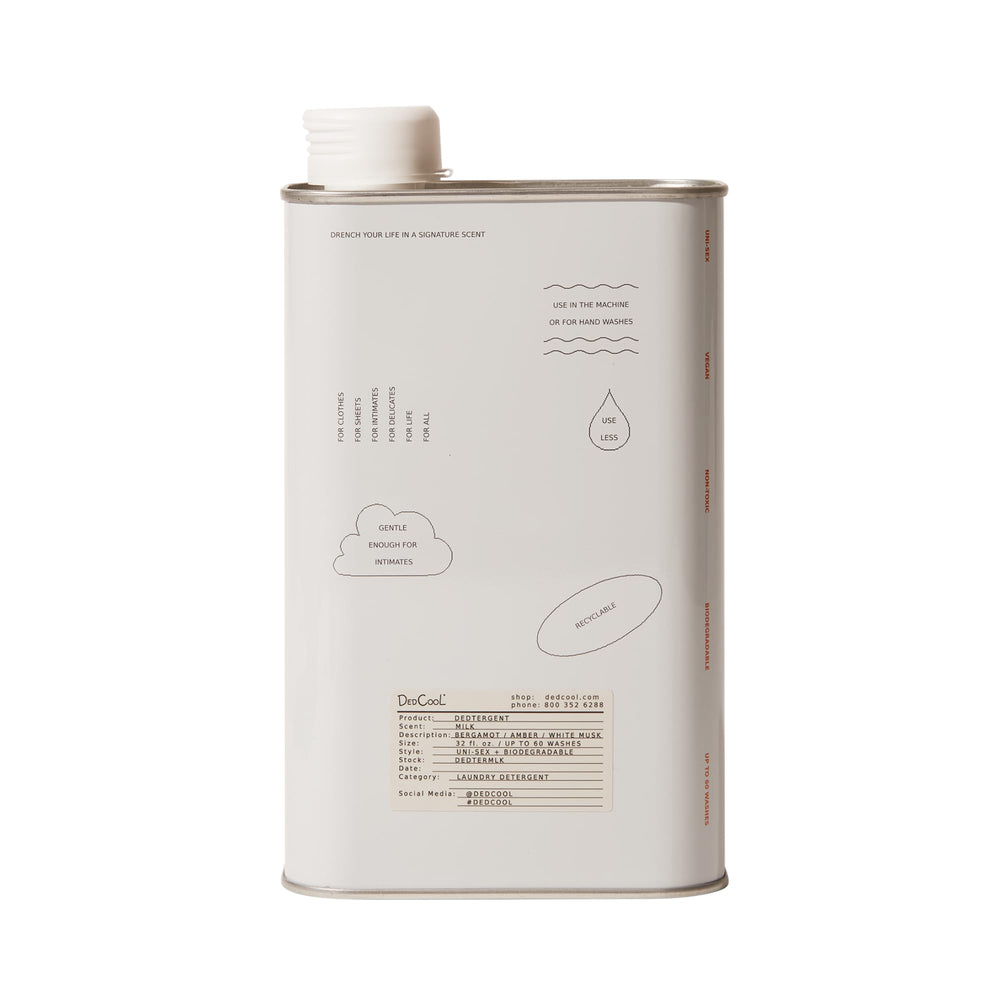 DedCool front packaging showing milk scent and sustainable design benefit