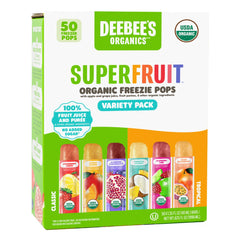 DeeBee's front packaging showing 50-count variety and benefits