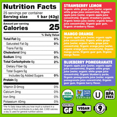 DeeBee's single freezie pop close-up highlighting organic fruit filling