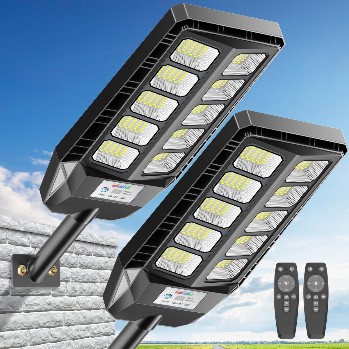 Deepn TW001 front view showing compact street light and LED array for bright coverage
