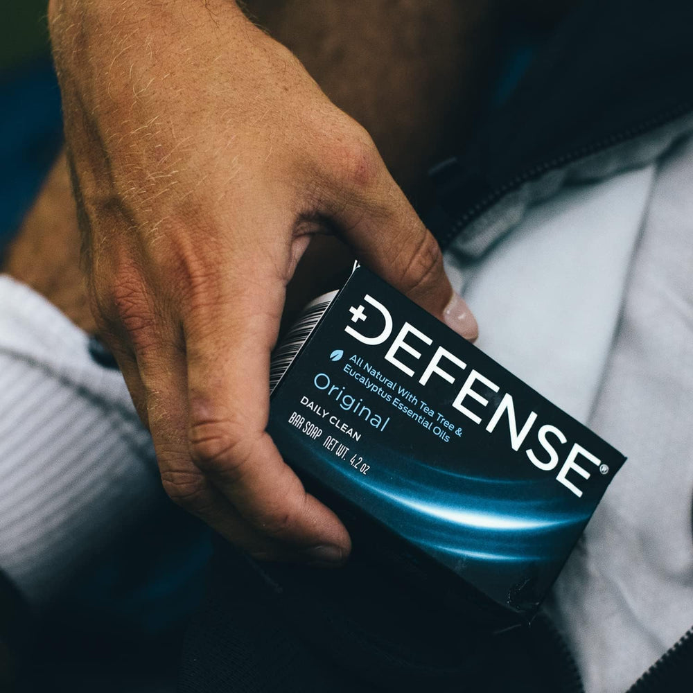 Defense Soap tea tree and eucalyptus botanicals image showing natural ingredient benefit