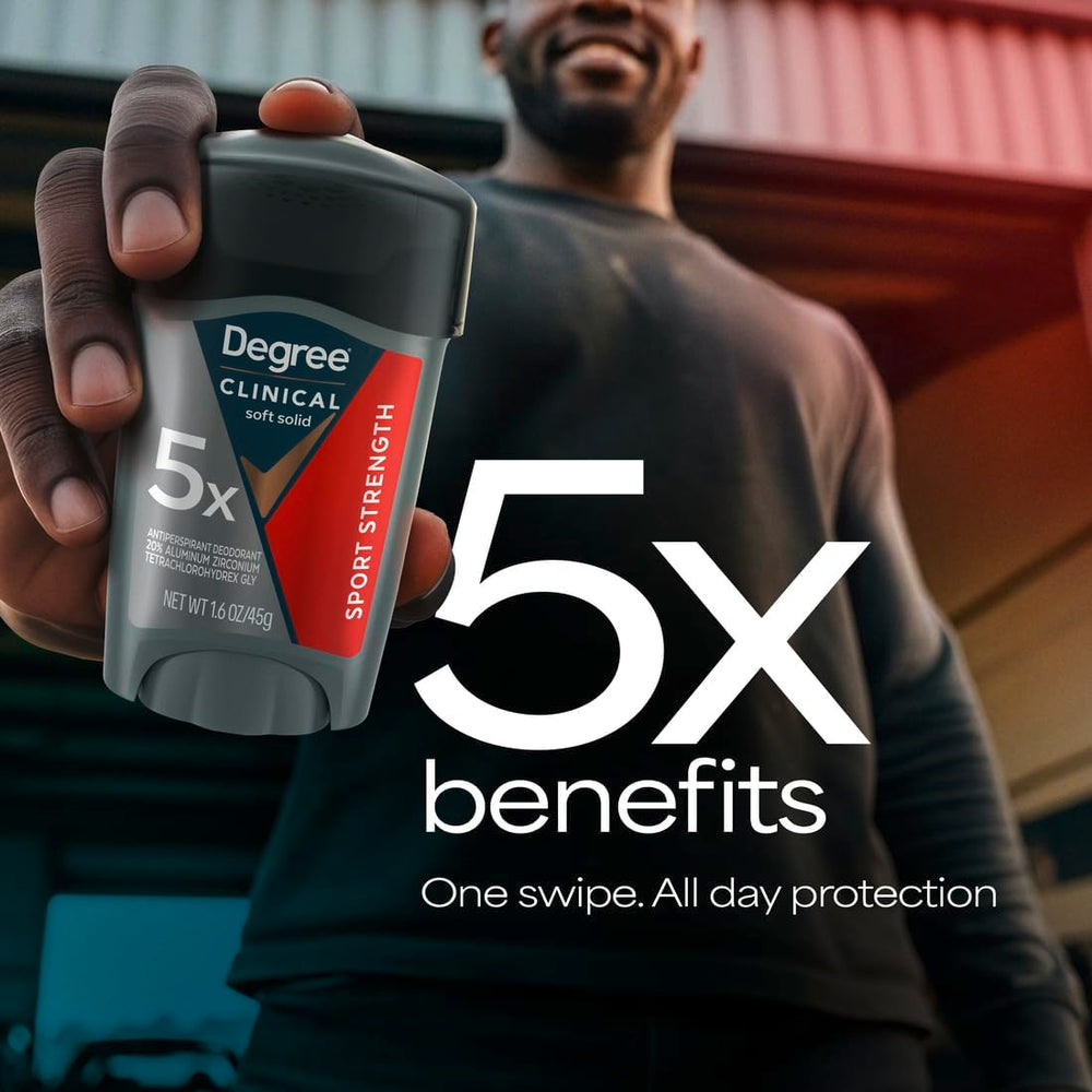 Degree Clinical next to keys size comparison showing pocketable 1.6 oz convenience