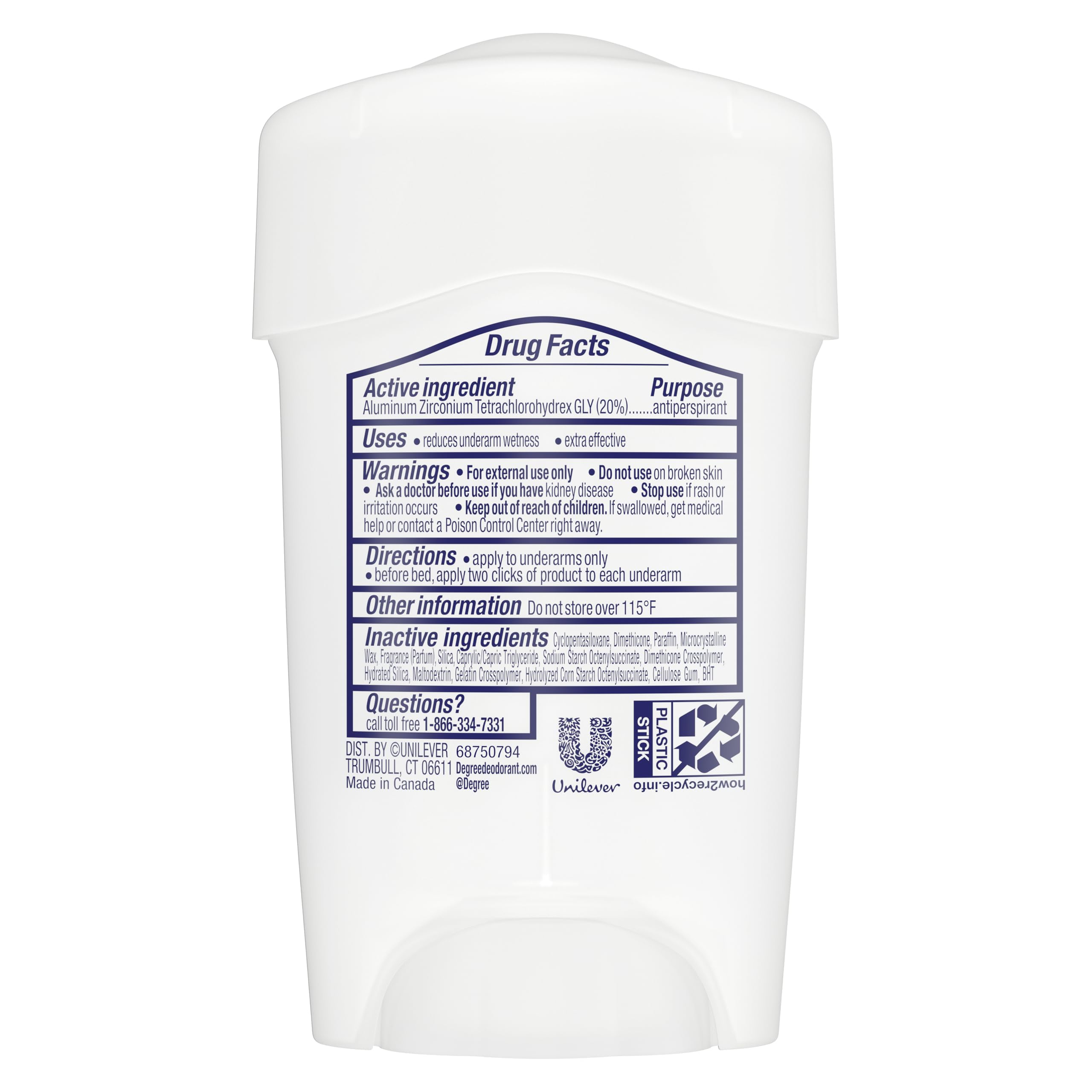 Degree Clinical soft solid close-up texture highlighting smooth quick absorption