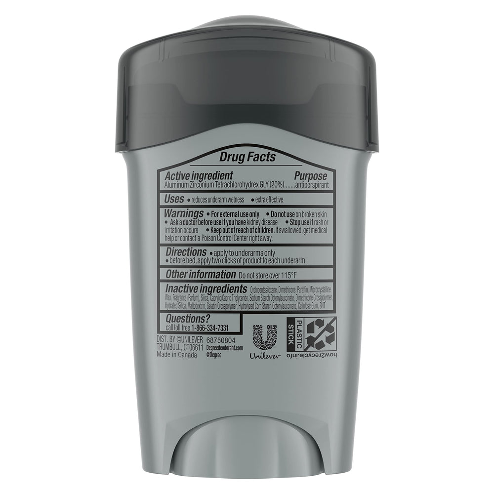 Degree Clinical soft solid texture close-up illustrating smooth glide and fast dry
